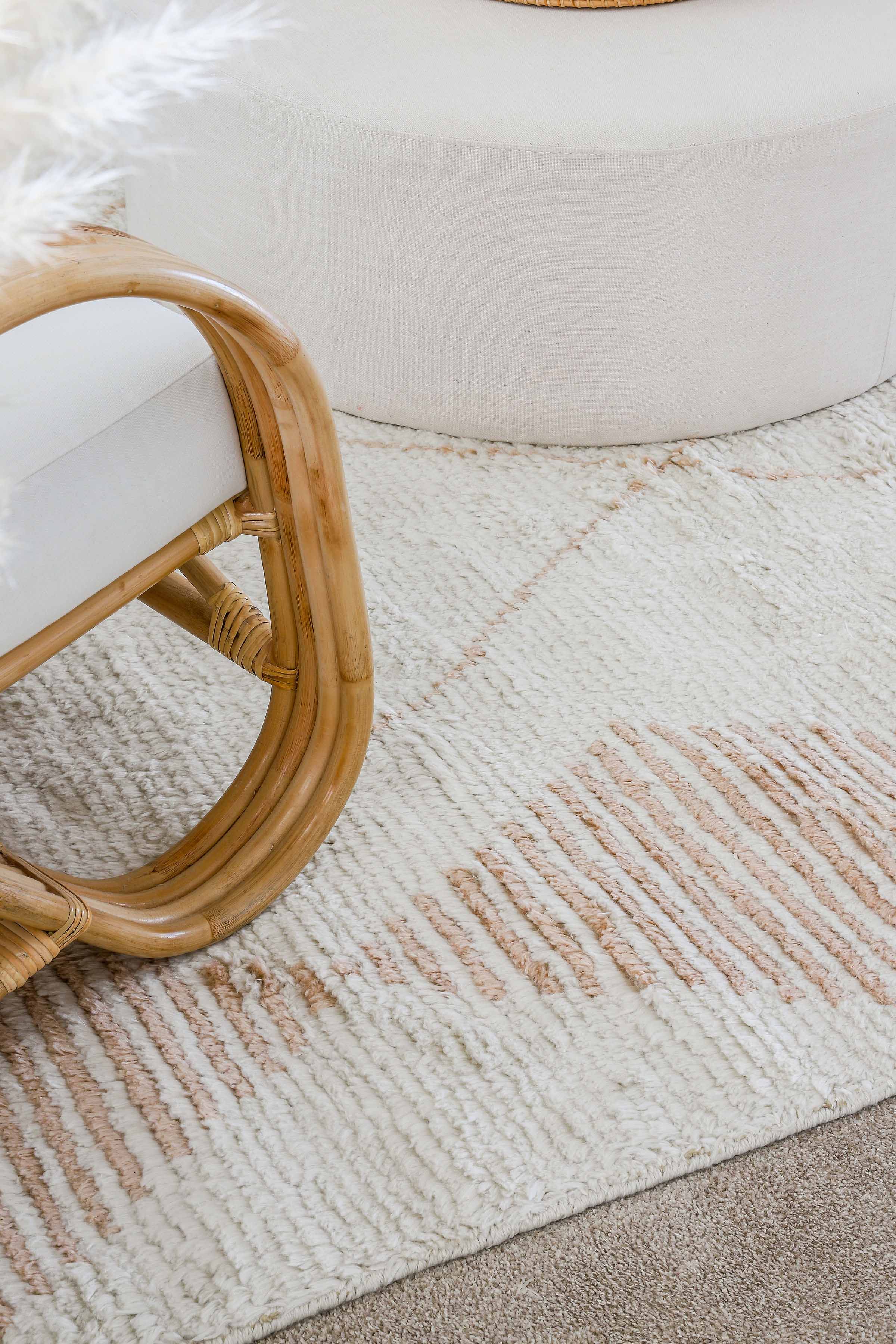 Frankie Ivory and Beige Tribal P.E.T Rug - Image 10