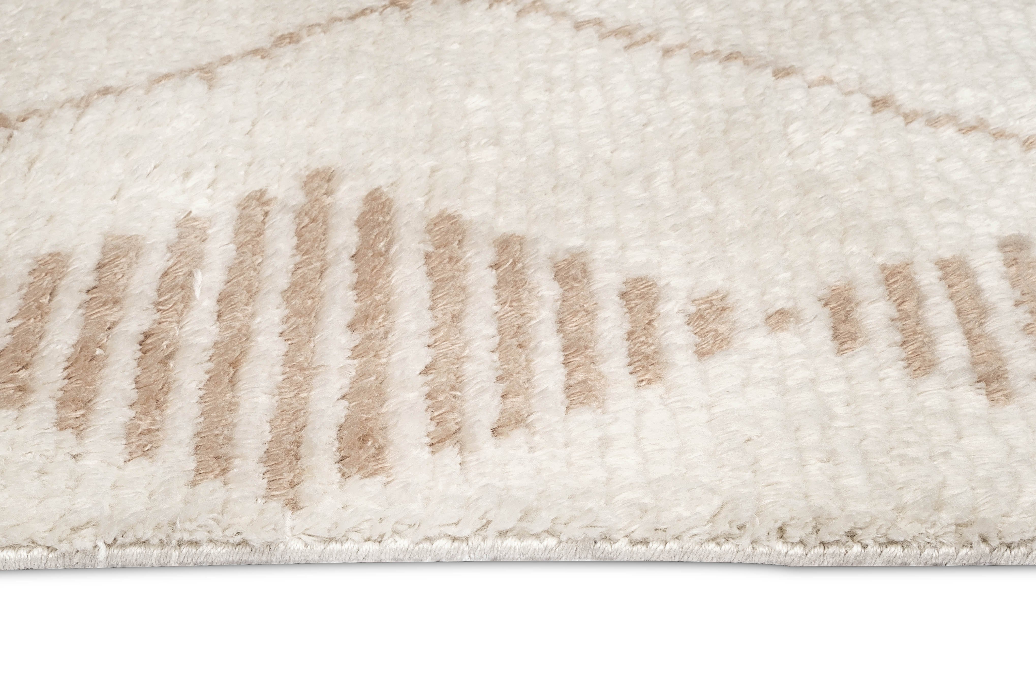 Frankie Ivory and Beige Tribal P.E.T Rug - Image 13