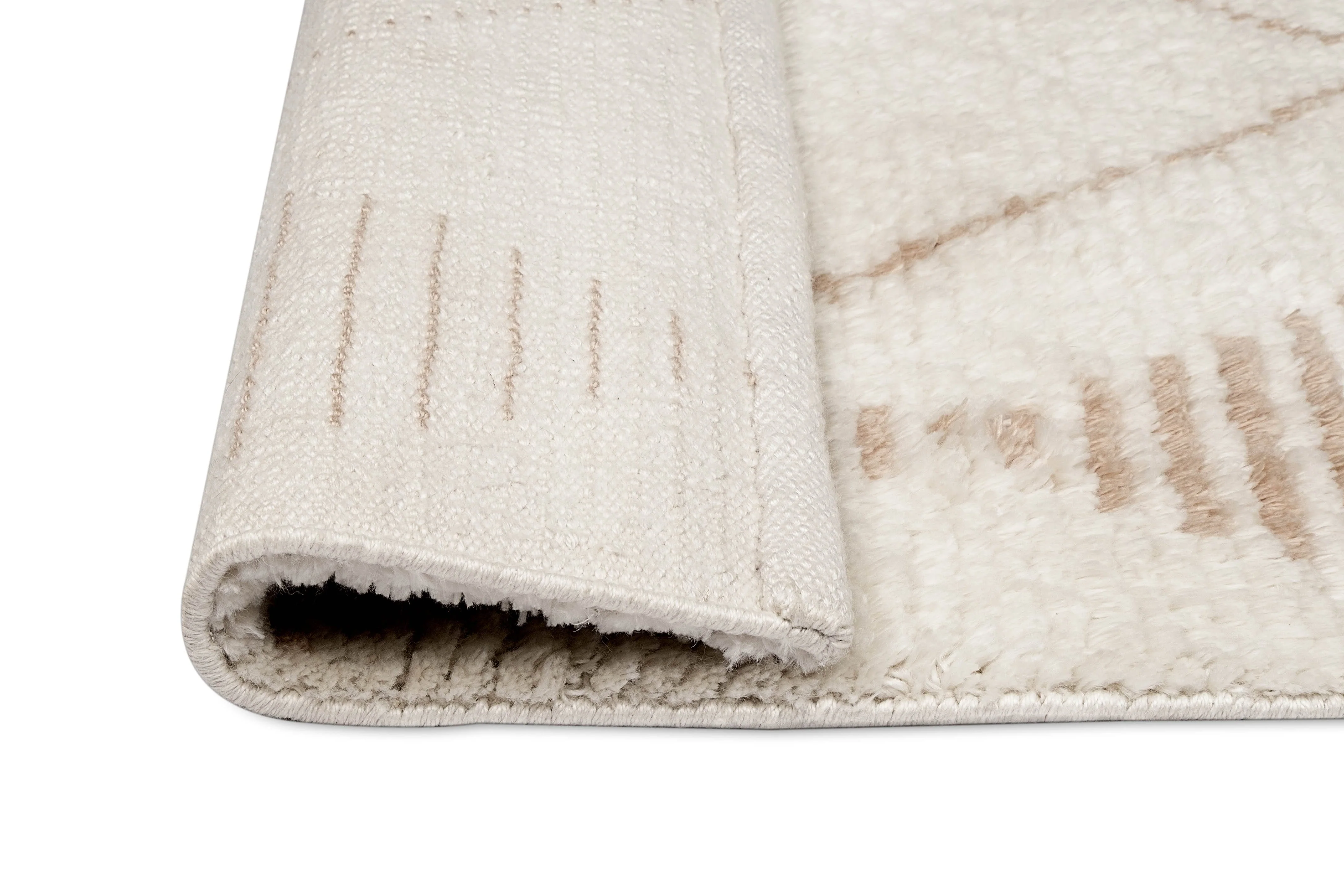 Frankie Ivory and Beige Tribal P.E.T Rug - Image 14