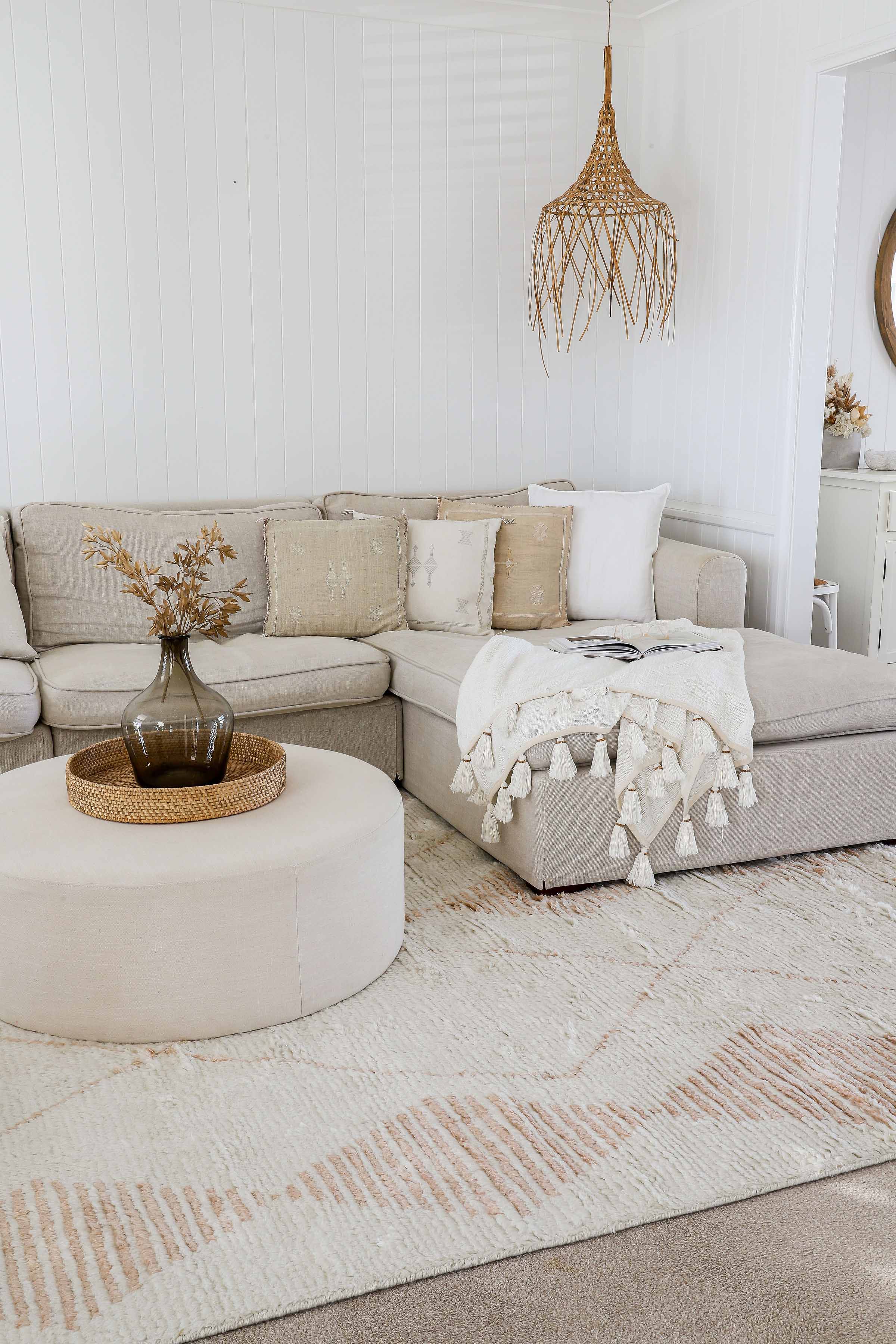 Frankie Ivory and Beige Tribal P.E.T Rug - Image 9