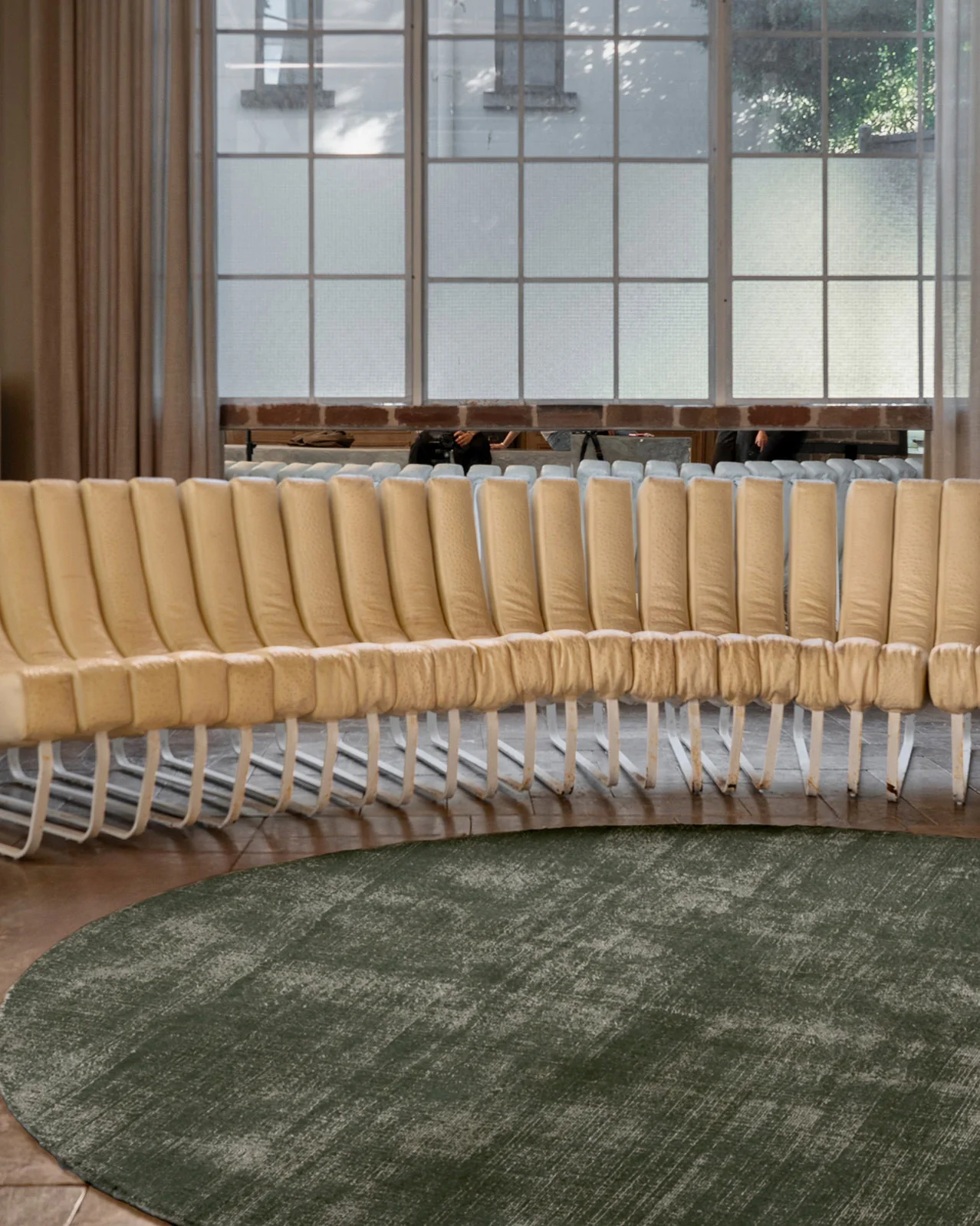 Franz Green Handwoven Round Rug - Image 2