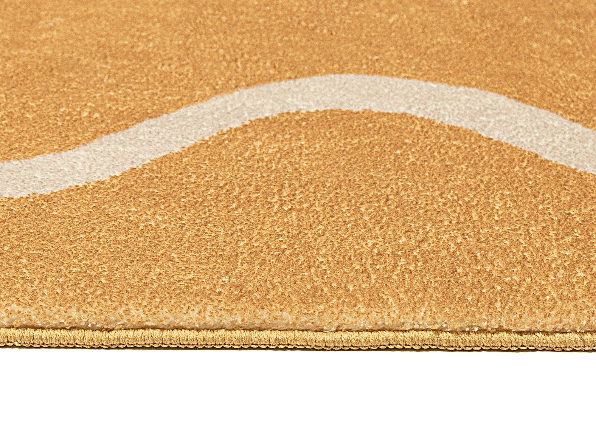 Frida Mustard and Cream Wiggle Bordered Washable Rug - Image 15