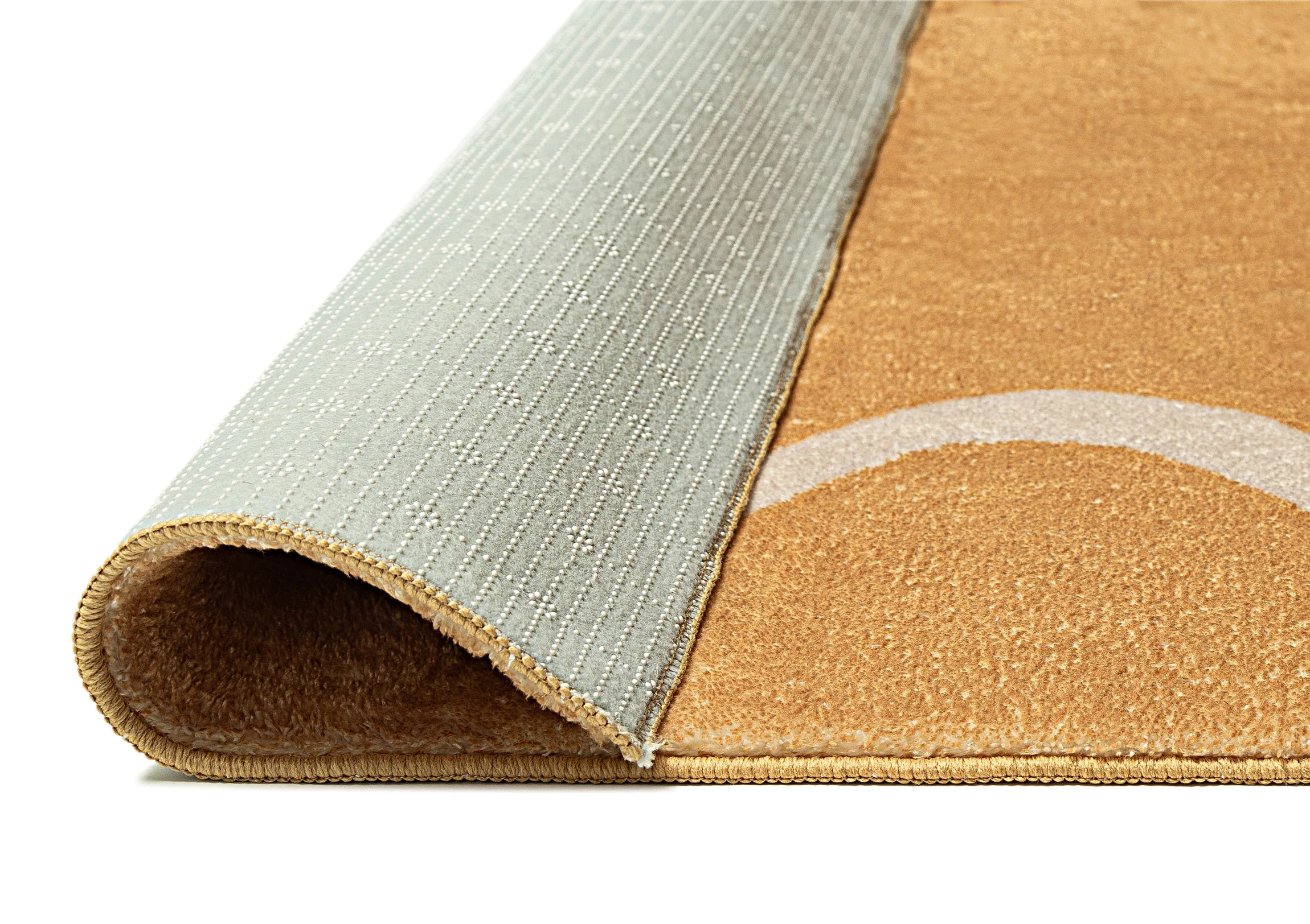 Frida Mustard and Cream Wiggle Bordered Washable Rug - Image 16