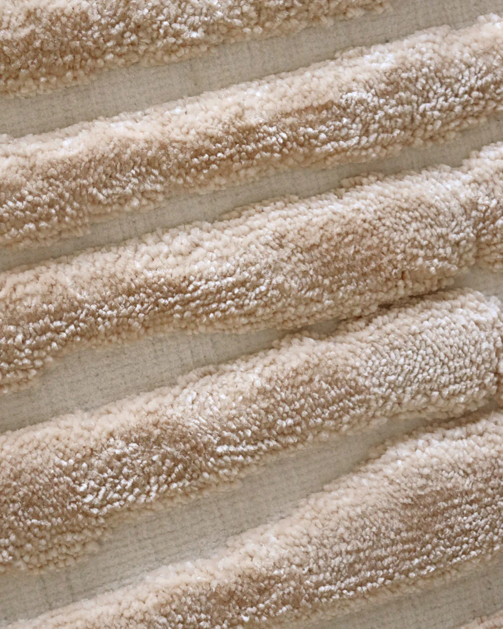 Fritzie Champagne Abstract Striped Round Rug - Image 4