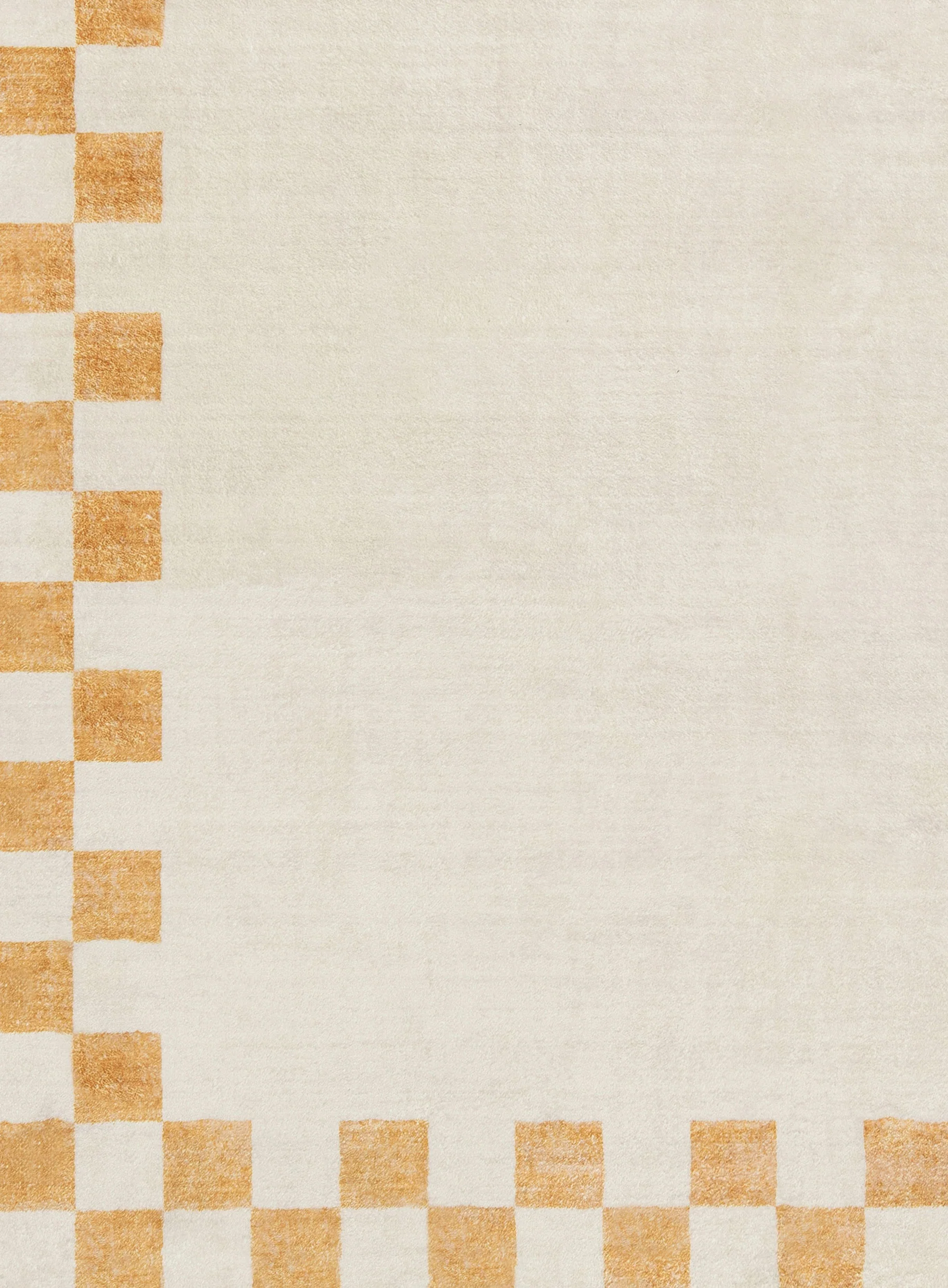 Gadise Yellow Mustard Checkered Border Washable Rug - Image 15