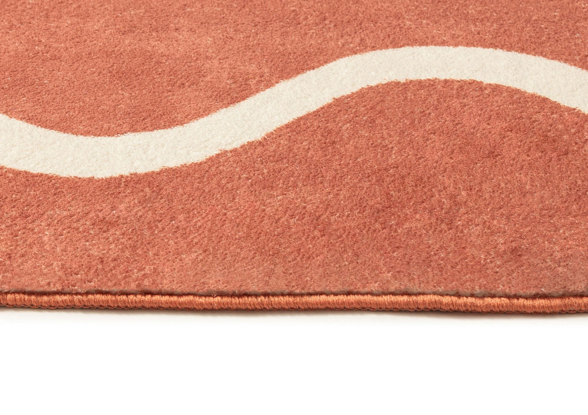Gertrude Pink and Cream Wiggle Bordered Washable Rug - Image 8