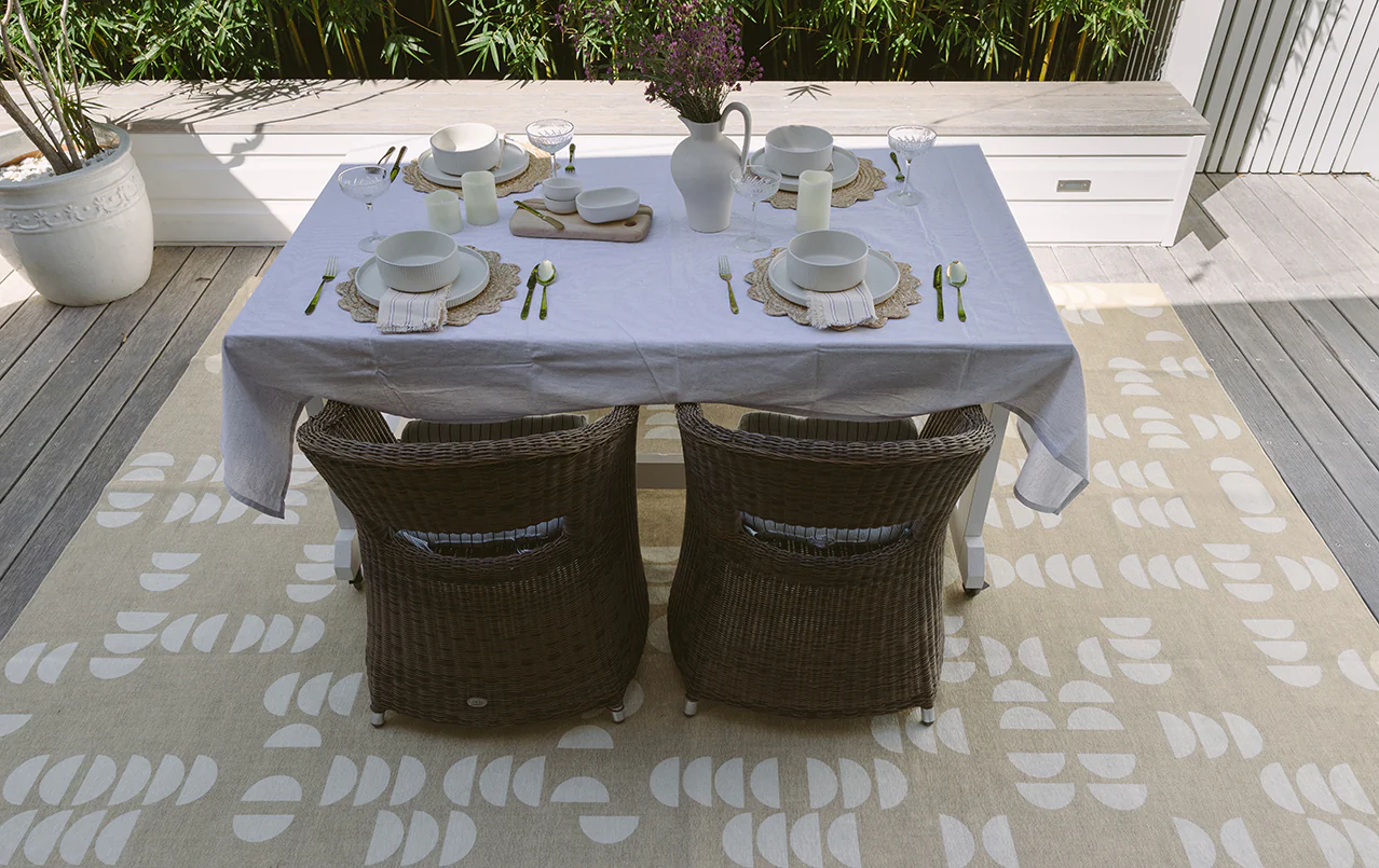 Gianna Beige Ivory Indoor Outdoor Washable Rug - Image 8