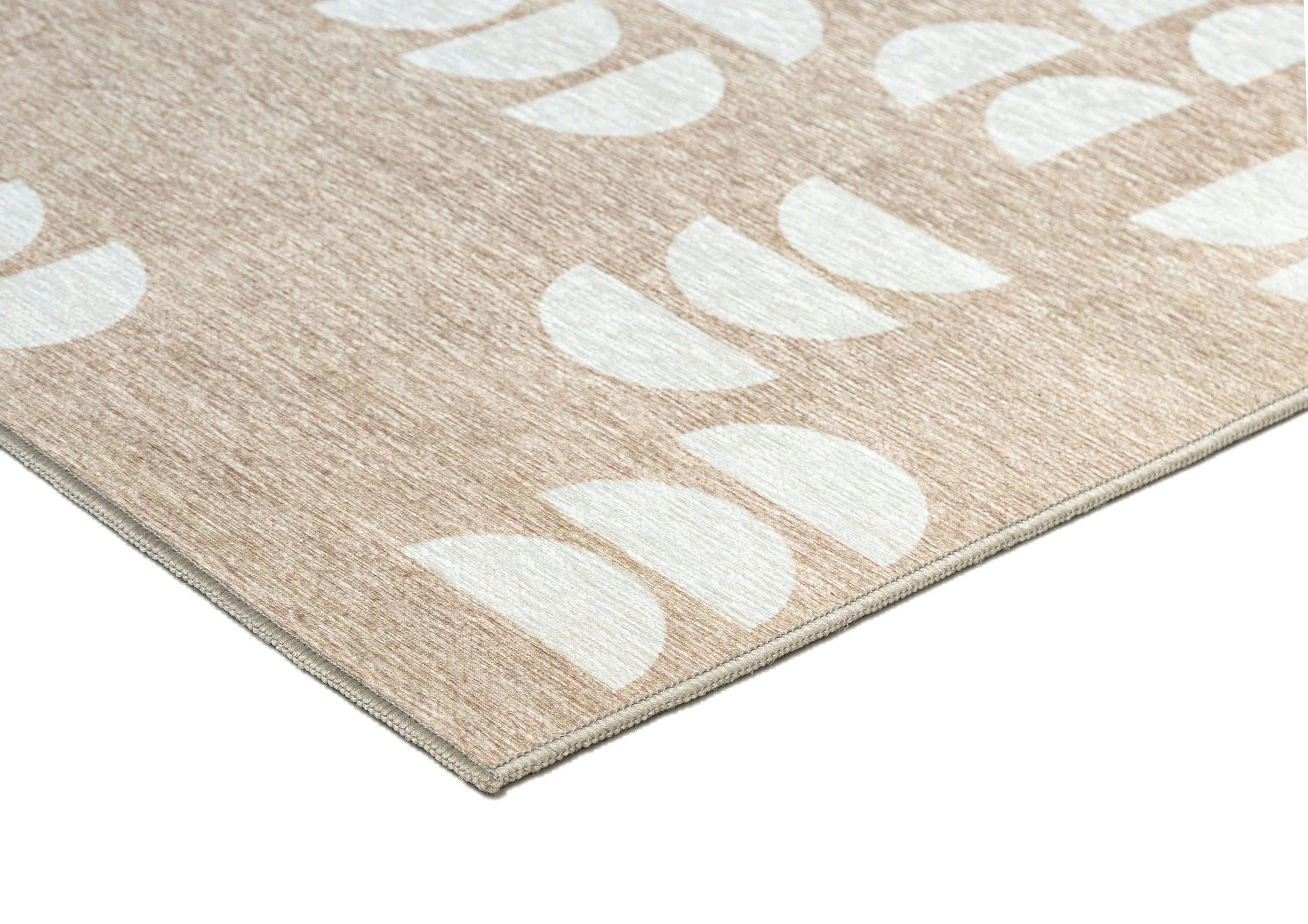 Gianna Beige Ivory Indoor Outdoor Washable Rug - Image 9