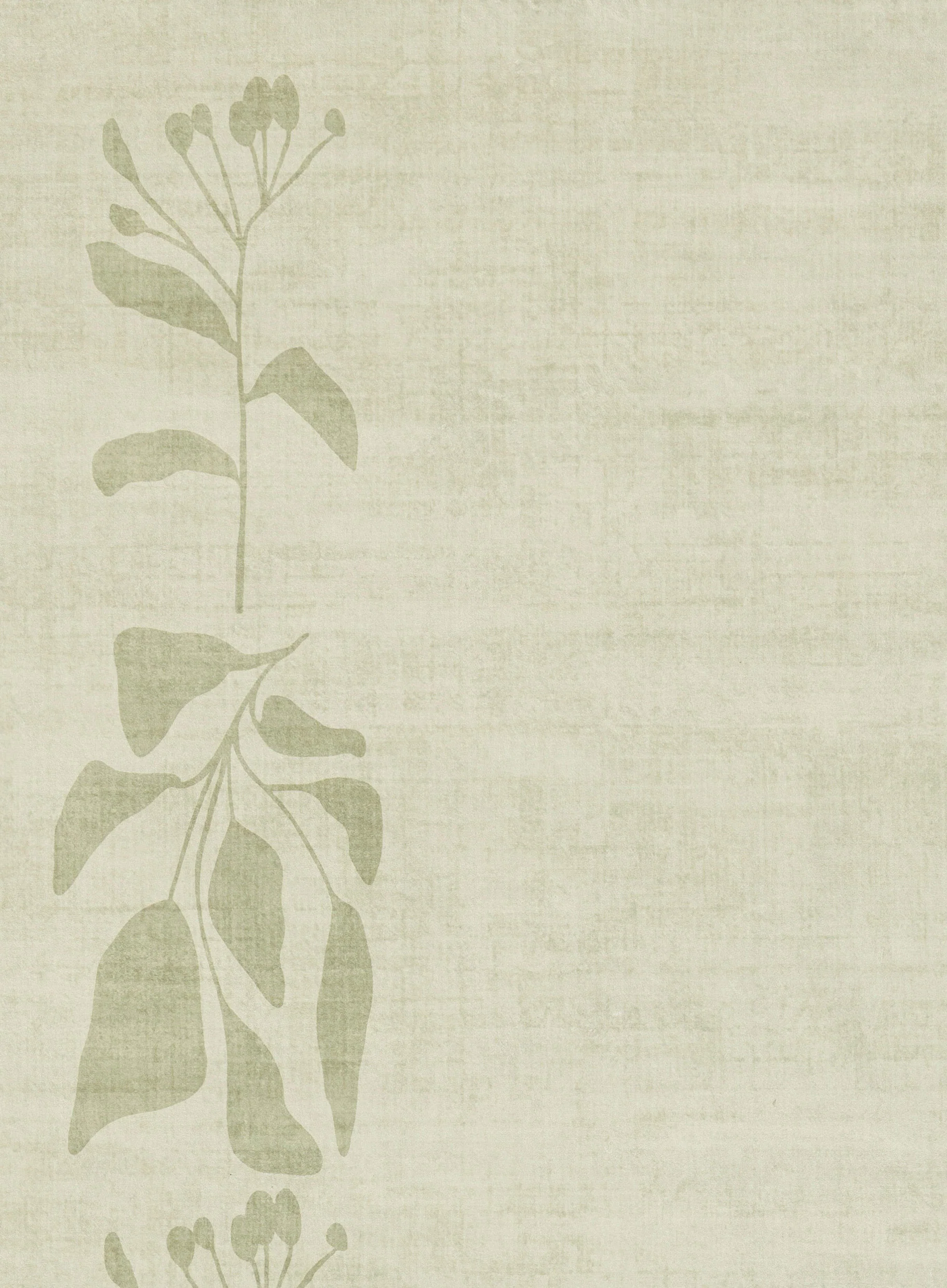Glaiza Green Botanical Border Washable Rug - Image 5