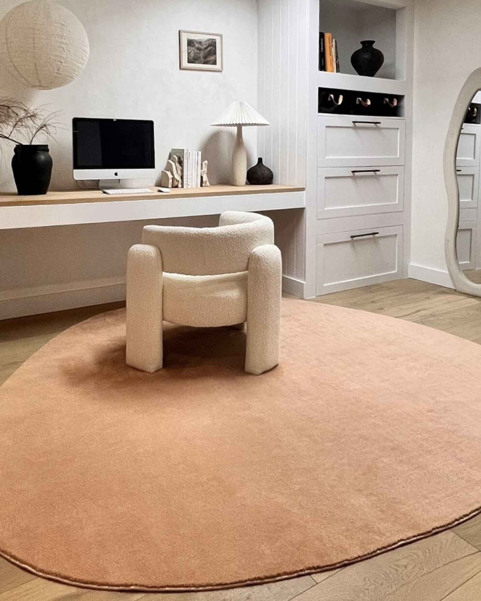 Golea Dark Beige Irregular Shape Washable Rug - Image 5