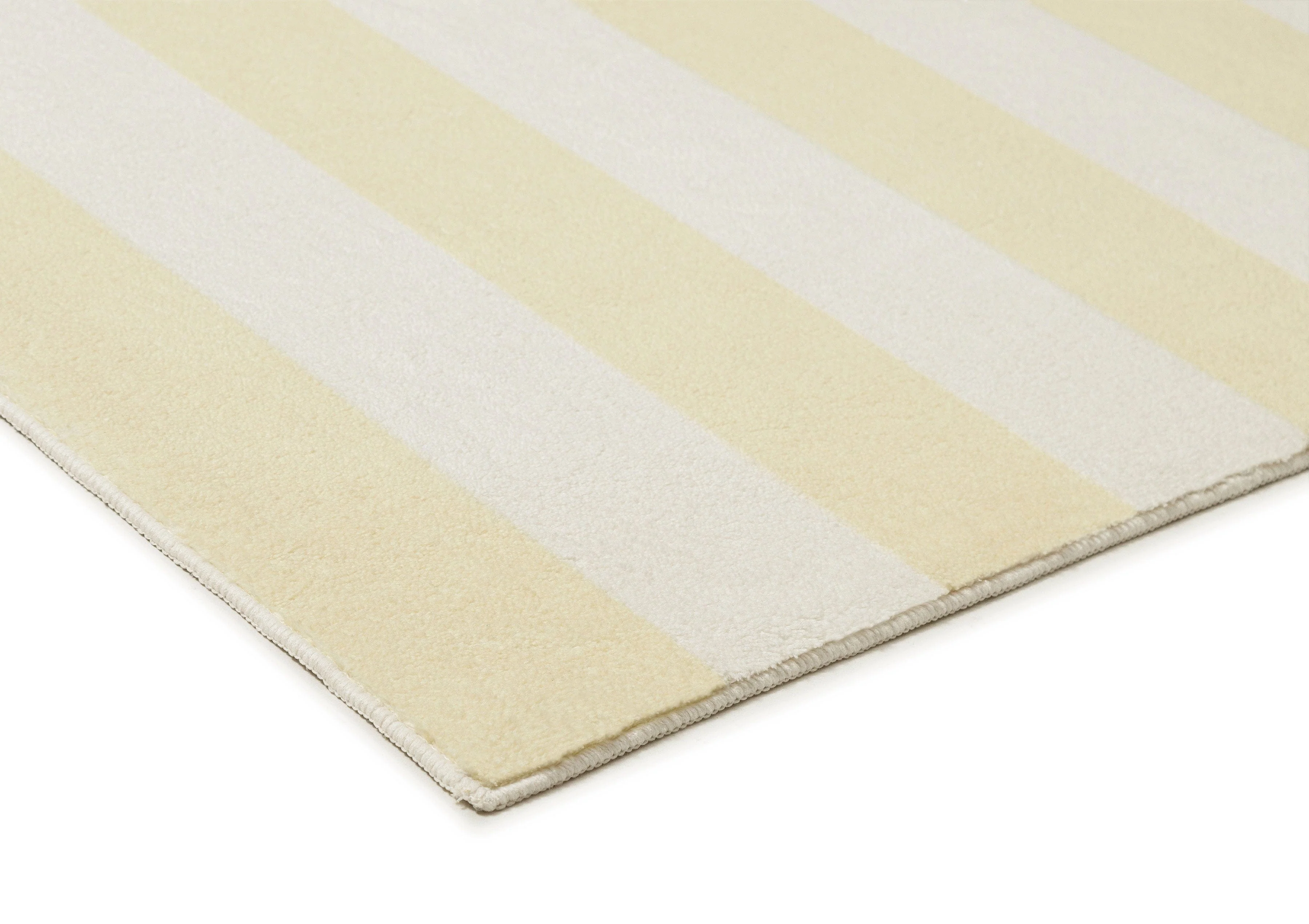 Griselda Yellow Cream Stripe Washable Rug - Image 9