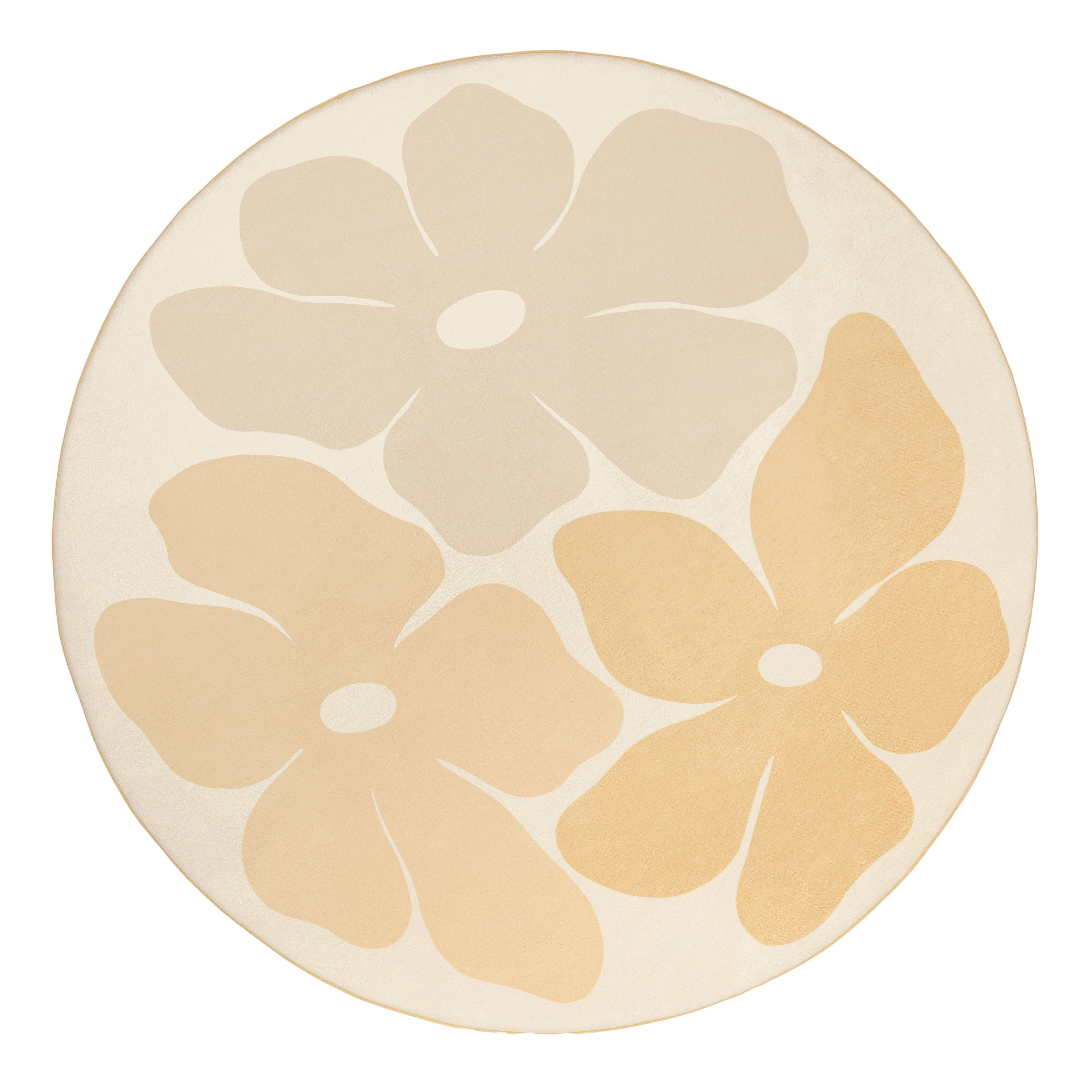Gwen Yellow Flowers Rollie Pollie Round Playmat