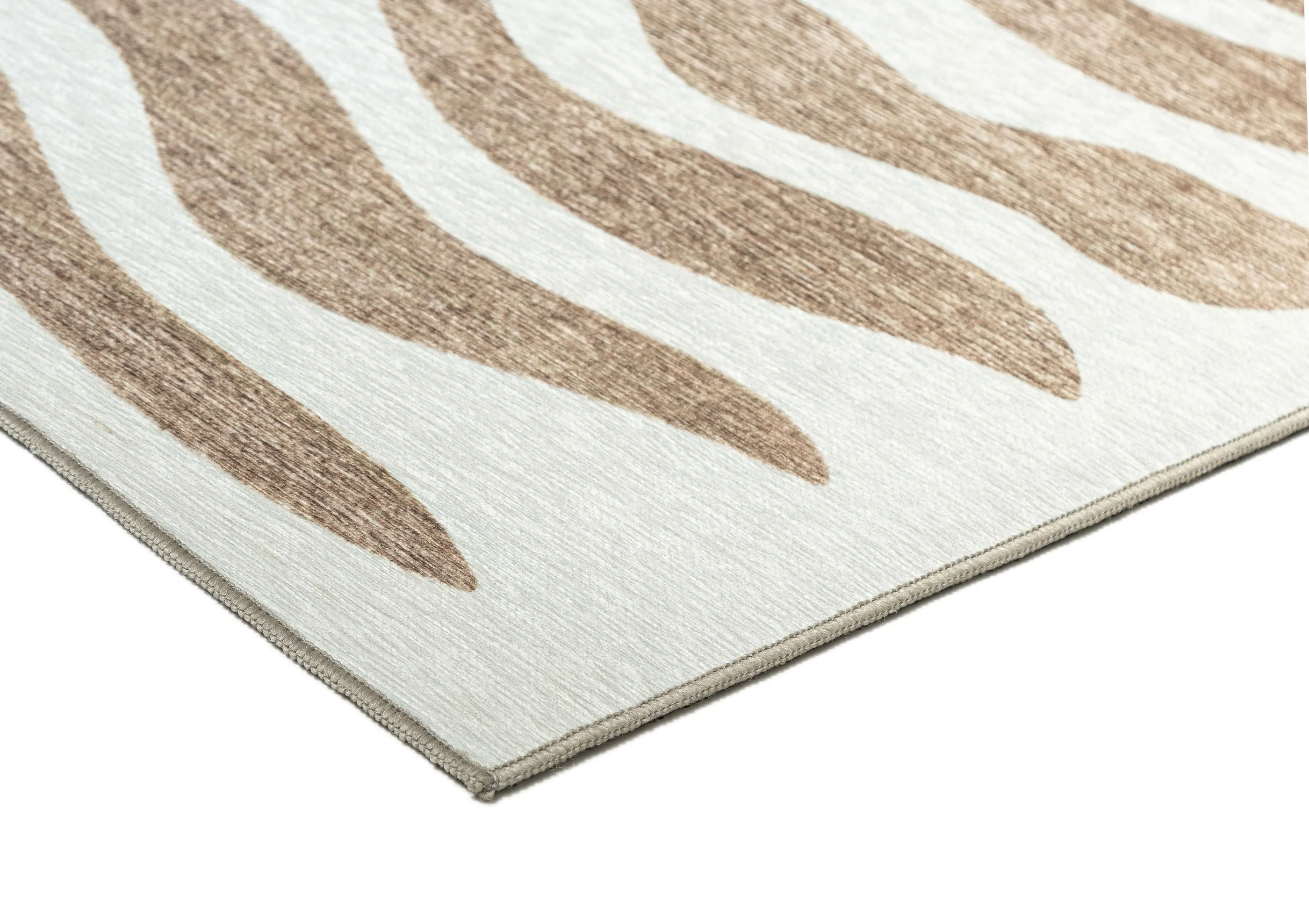 Hanako Beige Cream Indoor Outdoor Washable Rug - Image 10