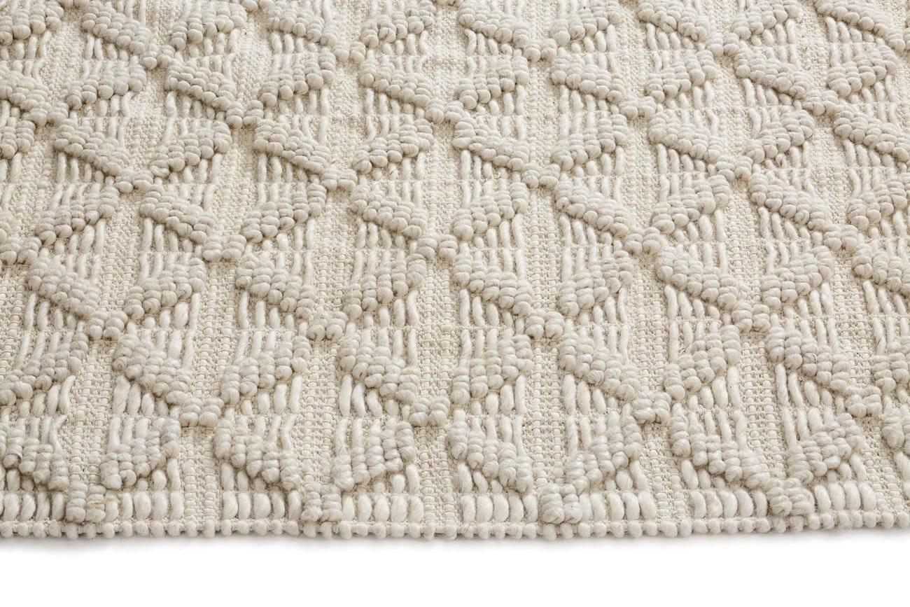 Hanna Ivory Leaflets Wool Blend Rug - Image 16