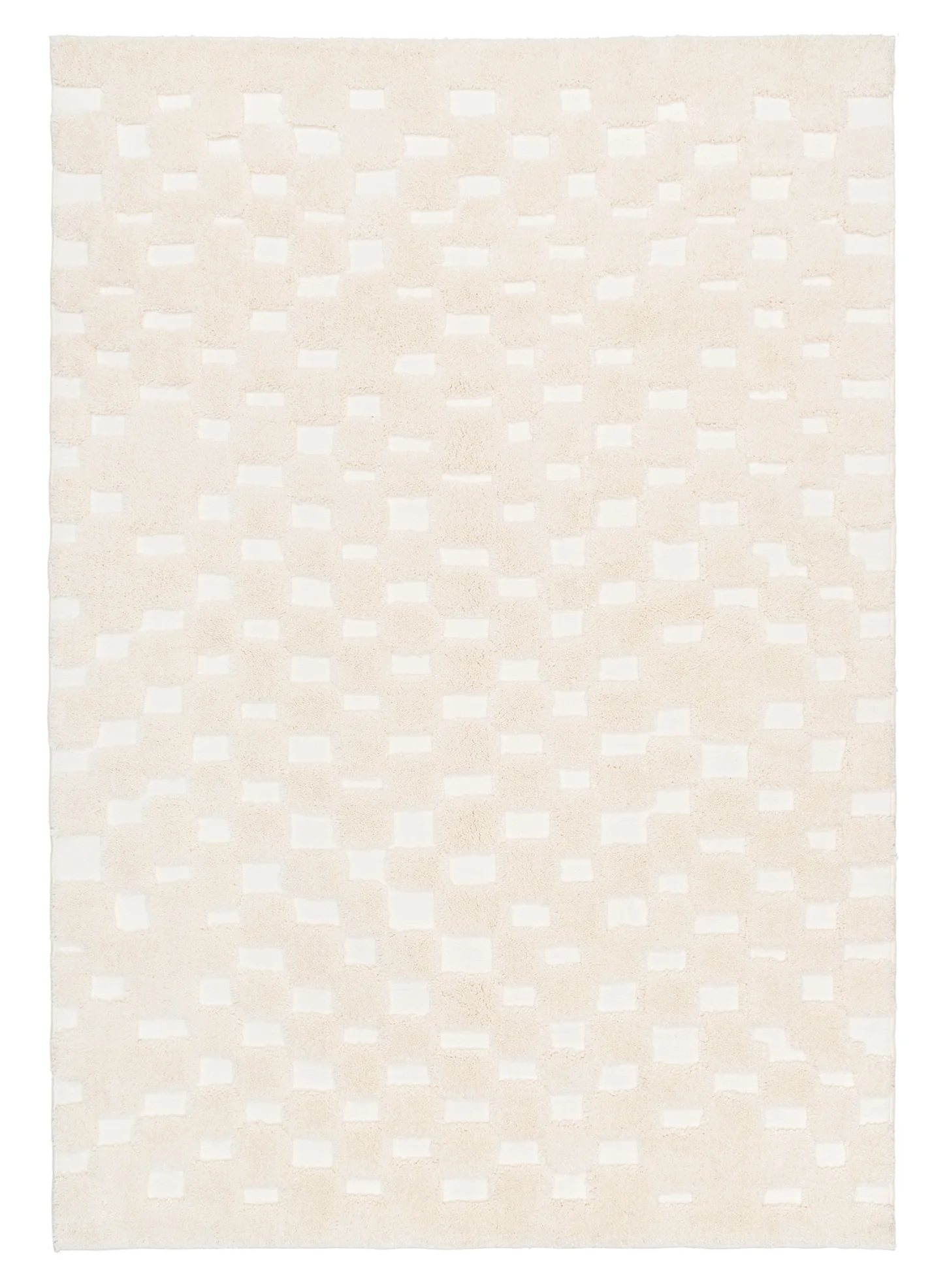 Harmon Ivory Modern Checkered Rug