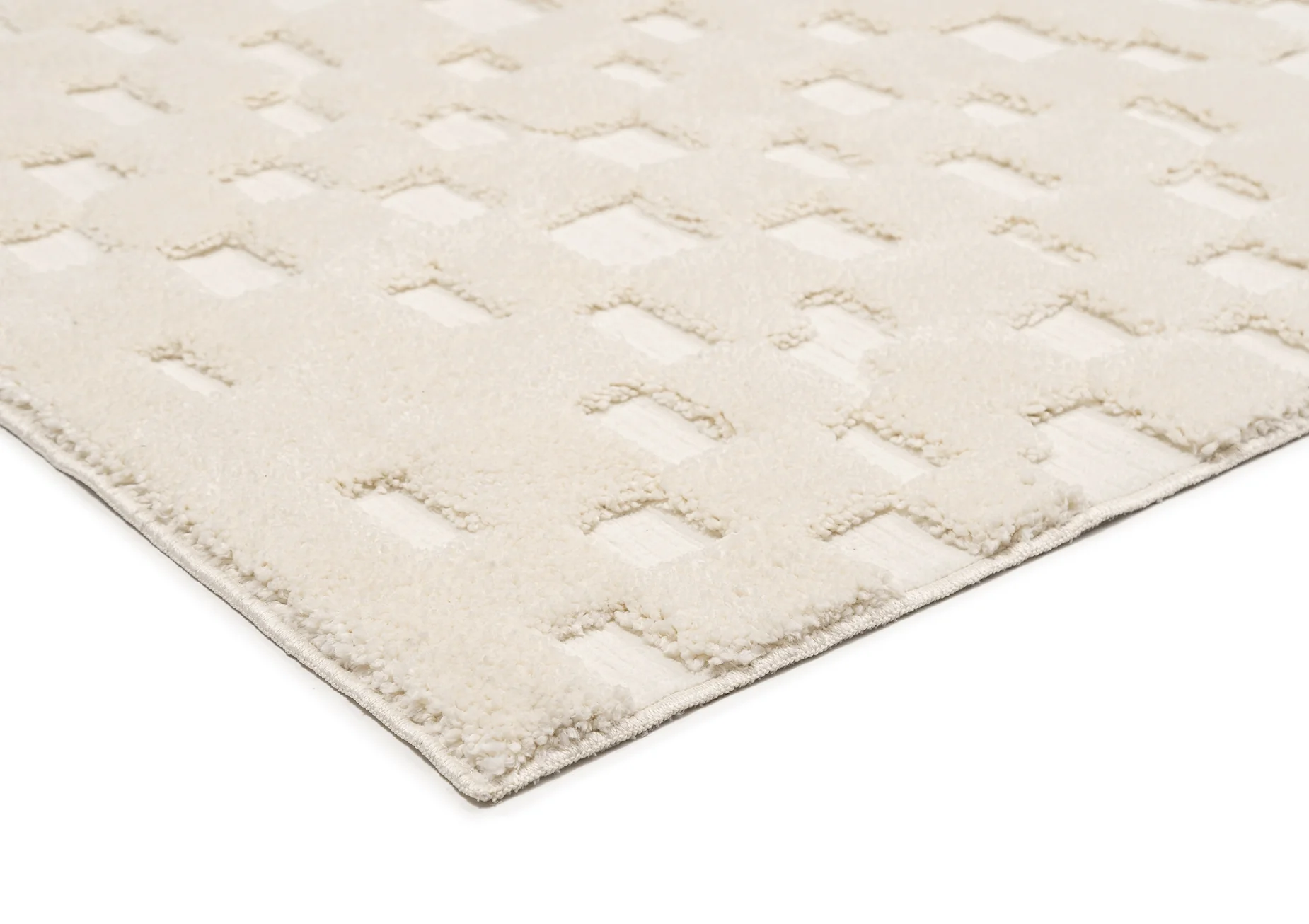 Harmon Ivory Modern Checkered Rug - Image 7