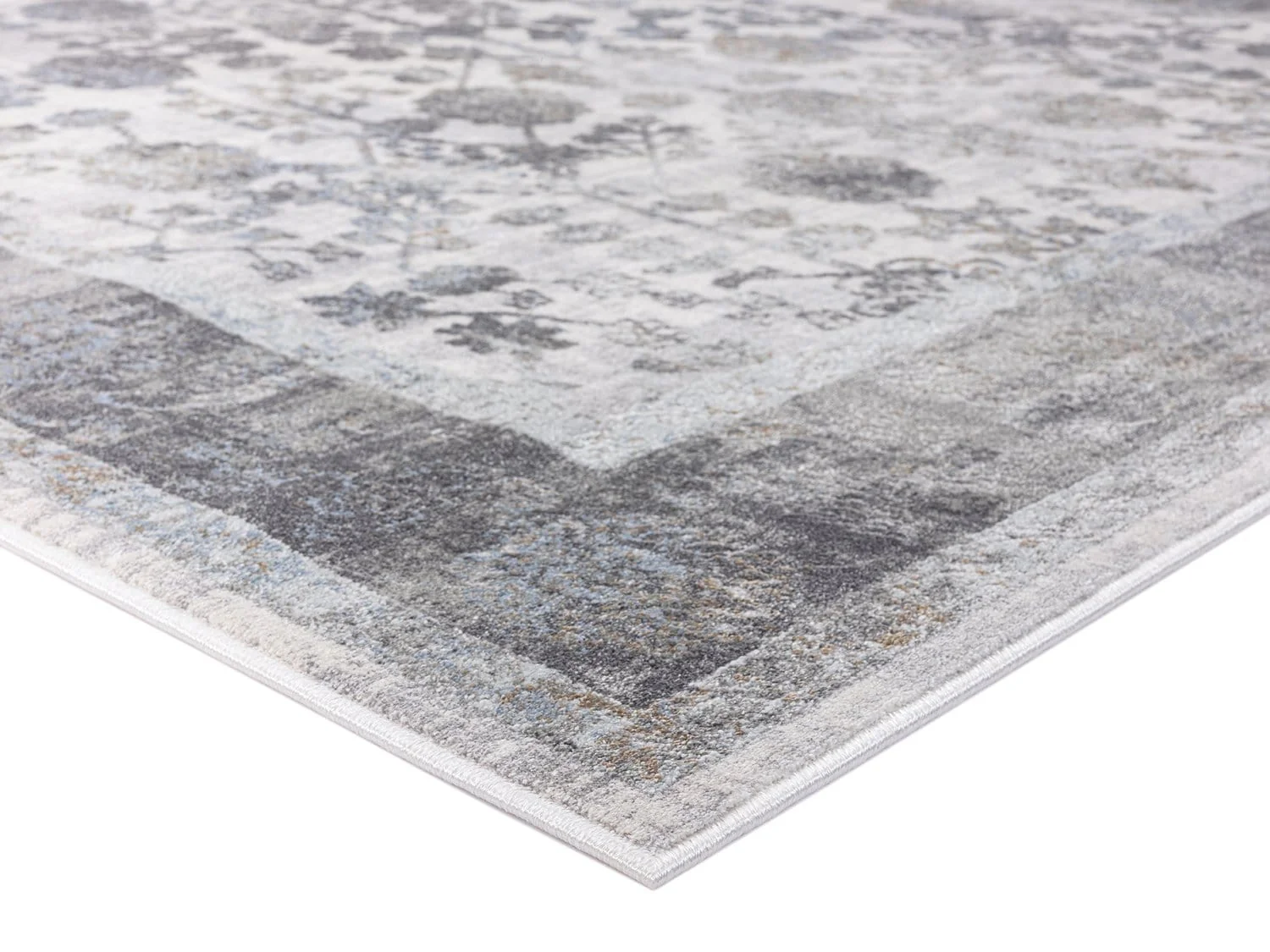 Harper Grey And Cream Faded Motif Rug - Image 8