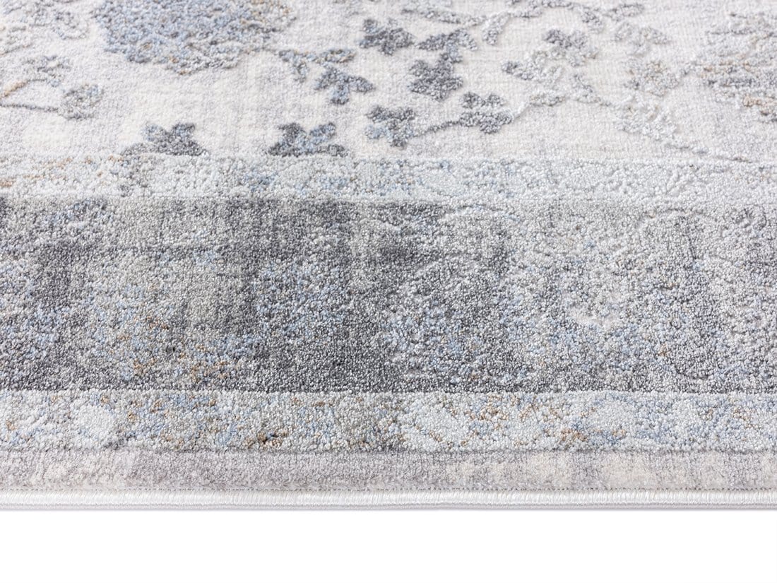 Harper Grey And Cream Faded Motif Rug - Image 9