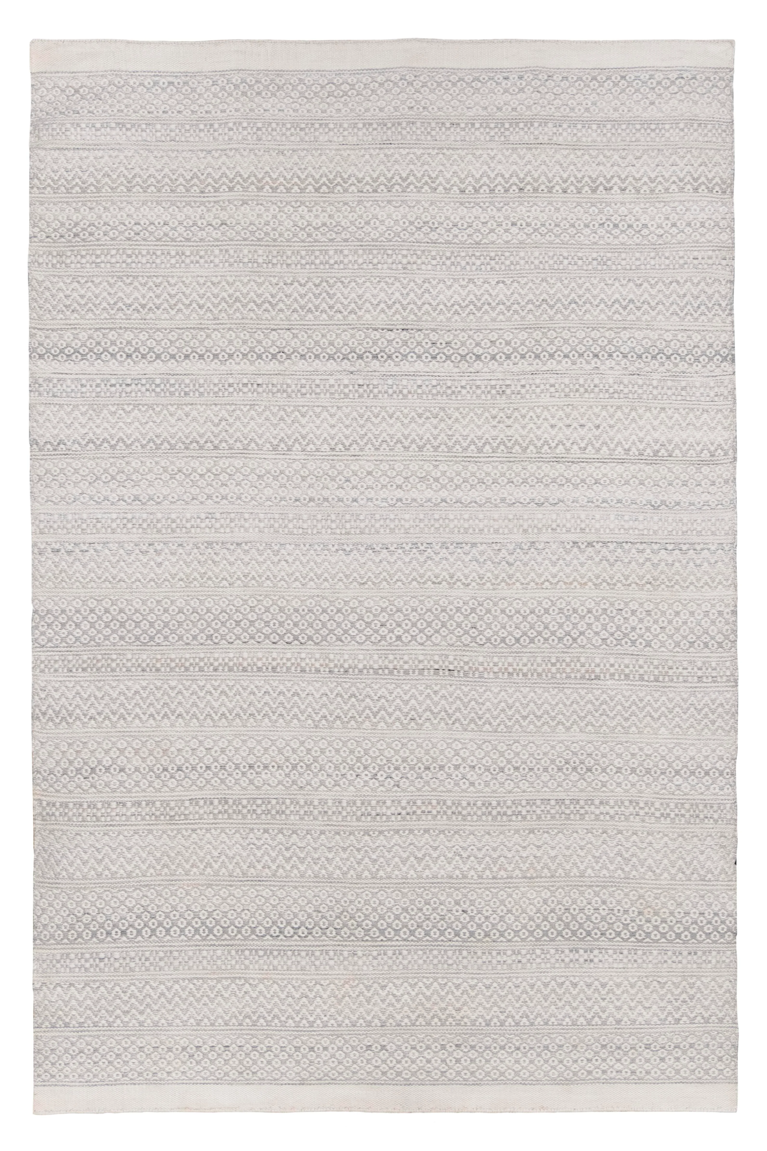 Hazel Cream and Grey Indoor Outdoor P.E.T Rug