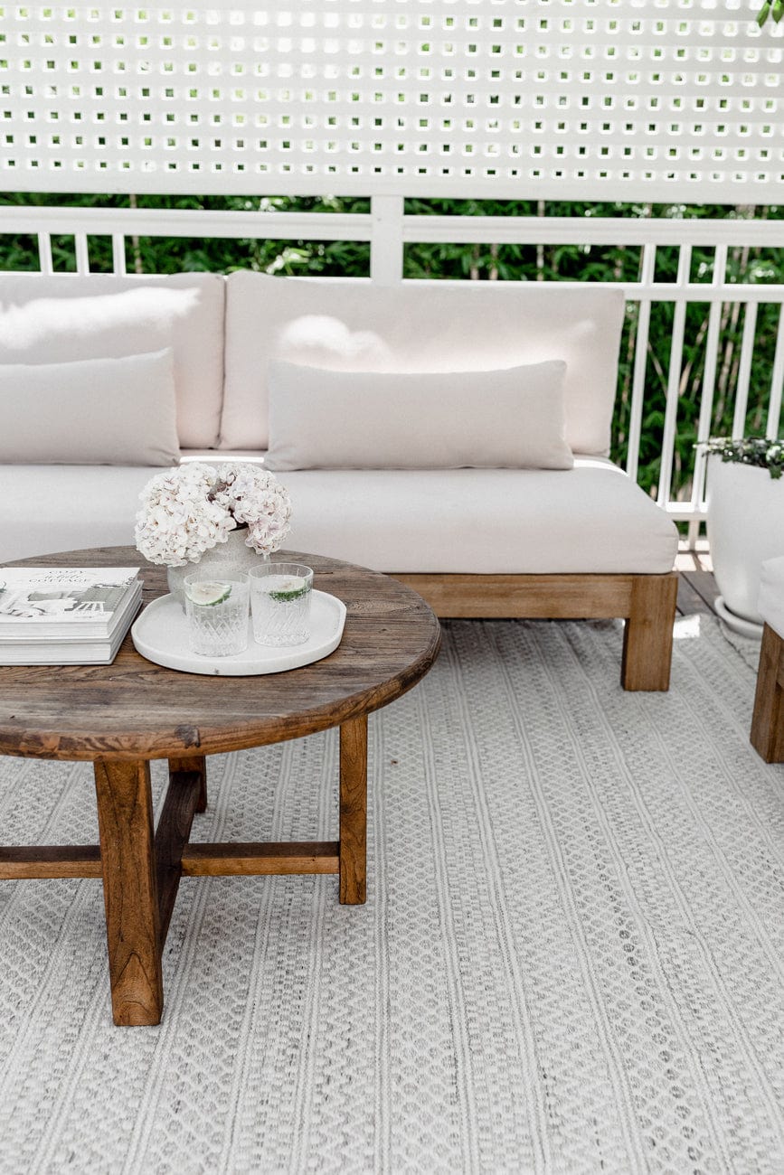 Hazel Cream and Grey Indoor Outdoor P.E.T Rug - Image 6