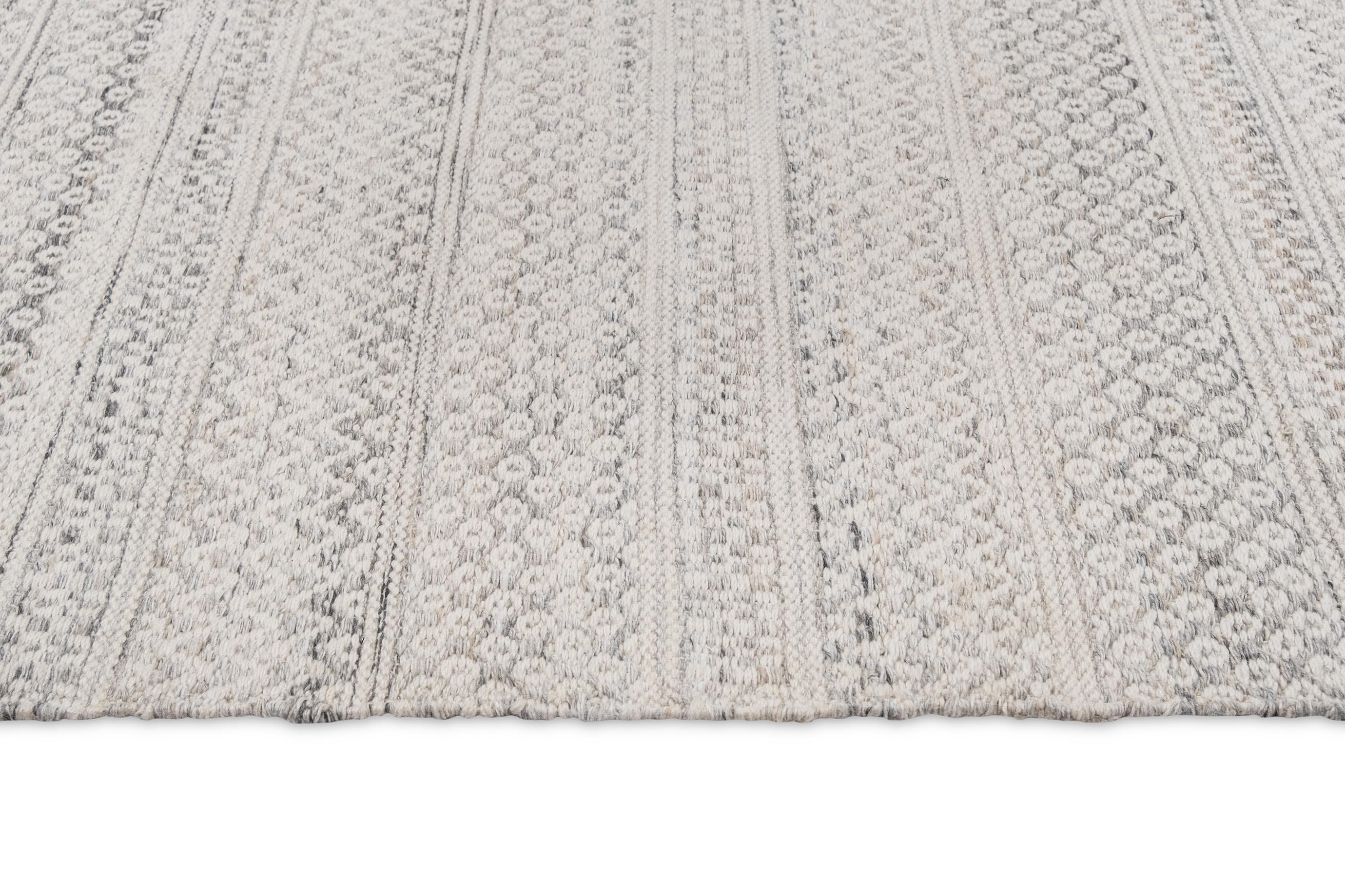 Hazel Cream and Grey Indoor Outdoor P.E.T Rug - Image 9