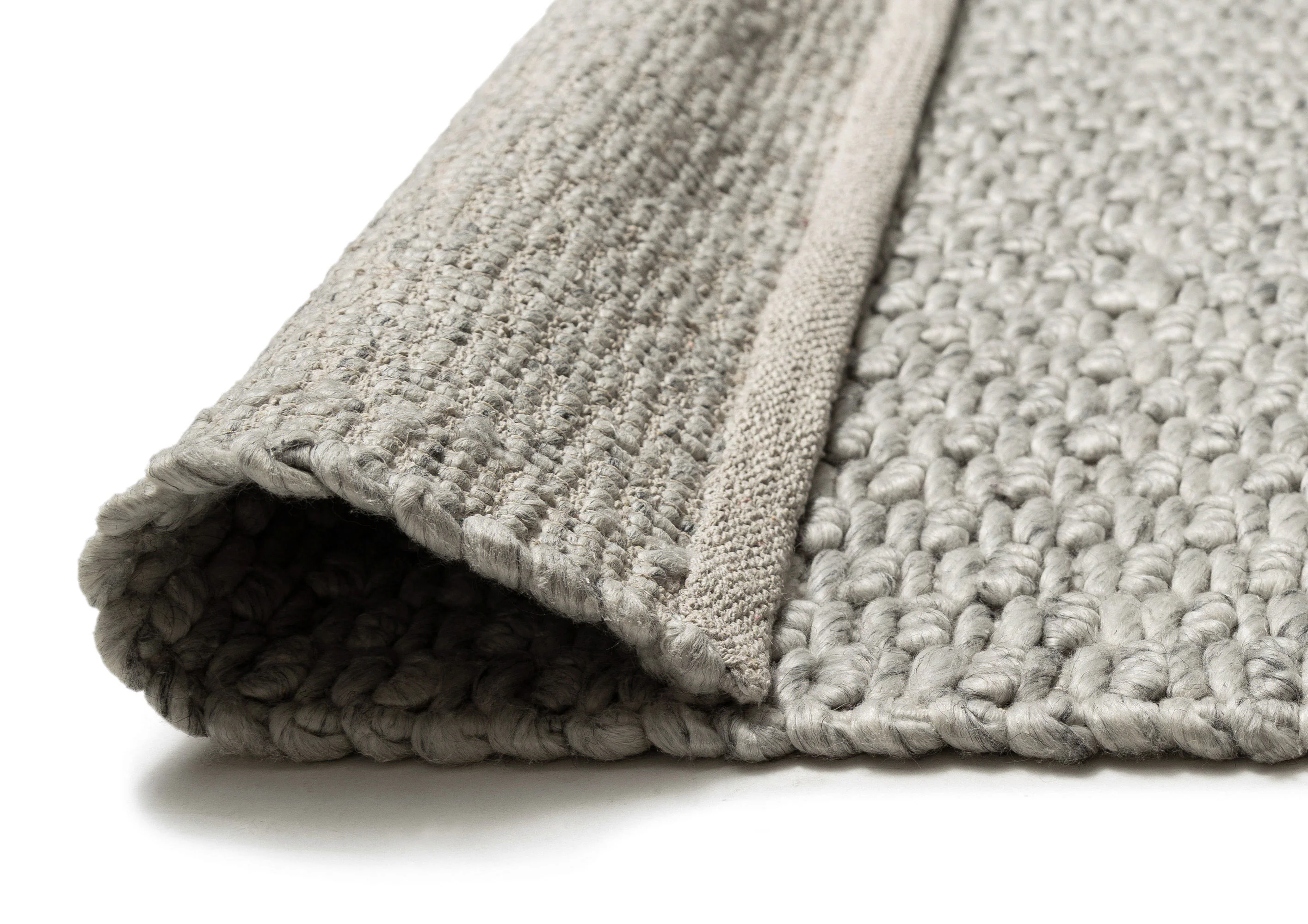 Heather Grey Chunky Wool Rug - Image 9