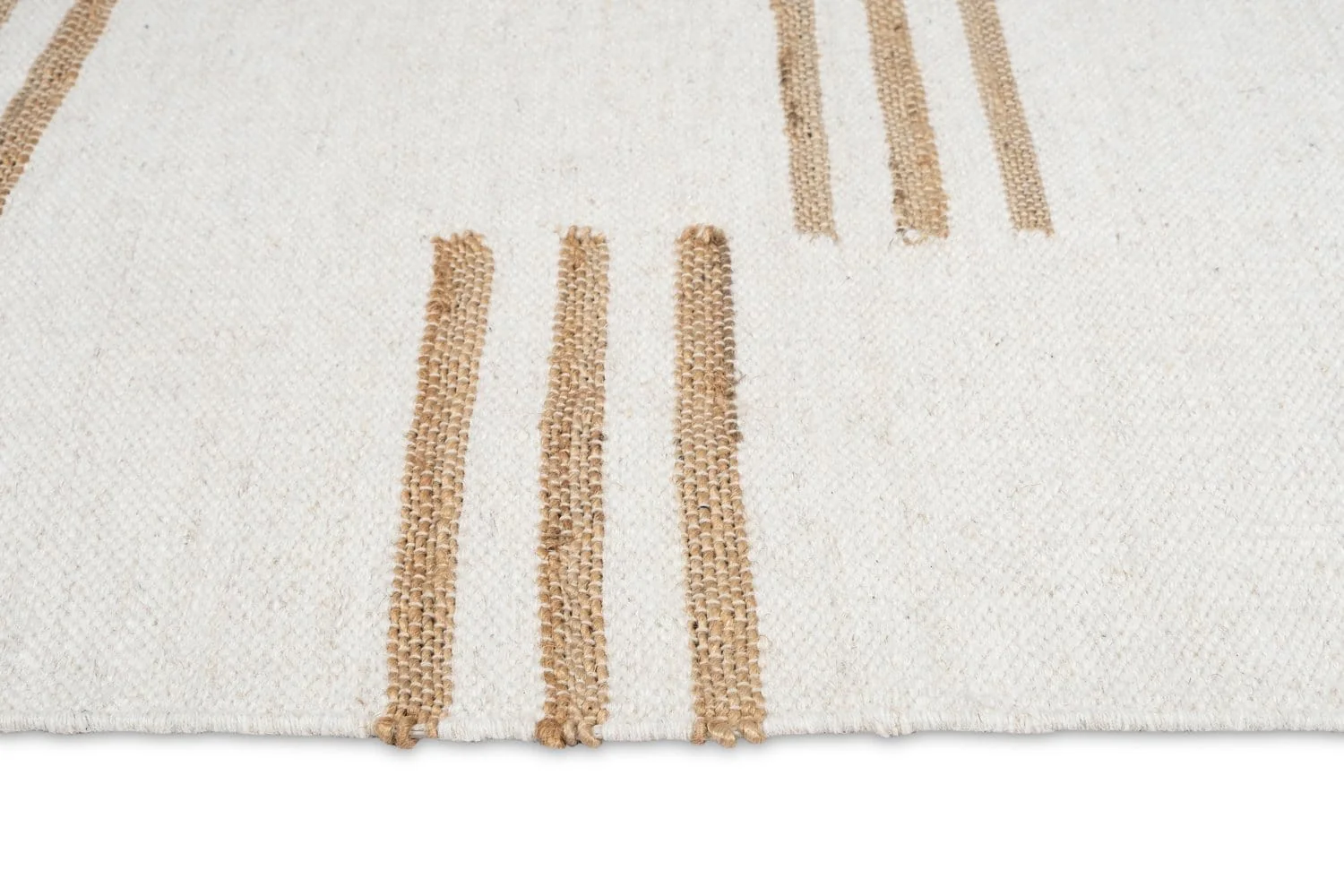 Hendrix Asymmetrical Striped Jute Wool Rug - Image 7