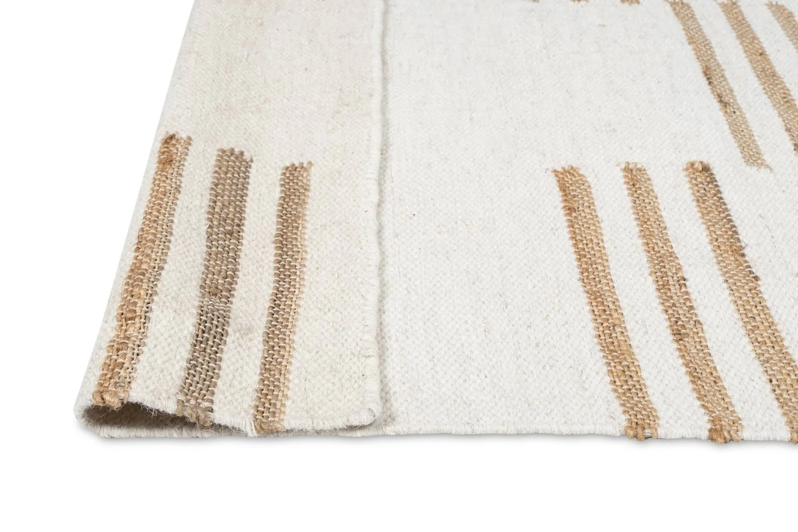 Hendrix Asymmetrical Striped Jute Wool Rug - Image 8