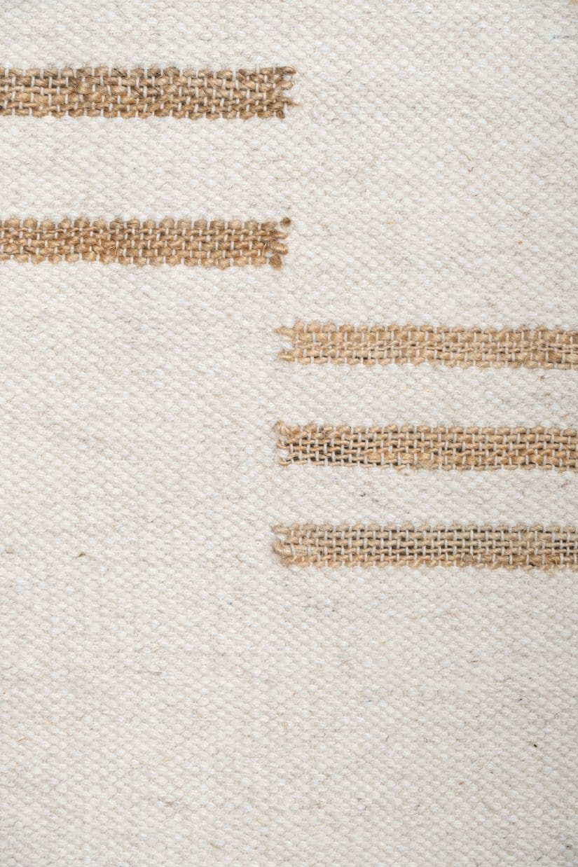 Hendrix Asymmetrical Striped Jute Wool Rug - Image 9