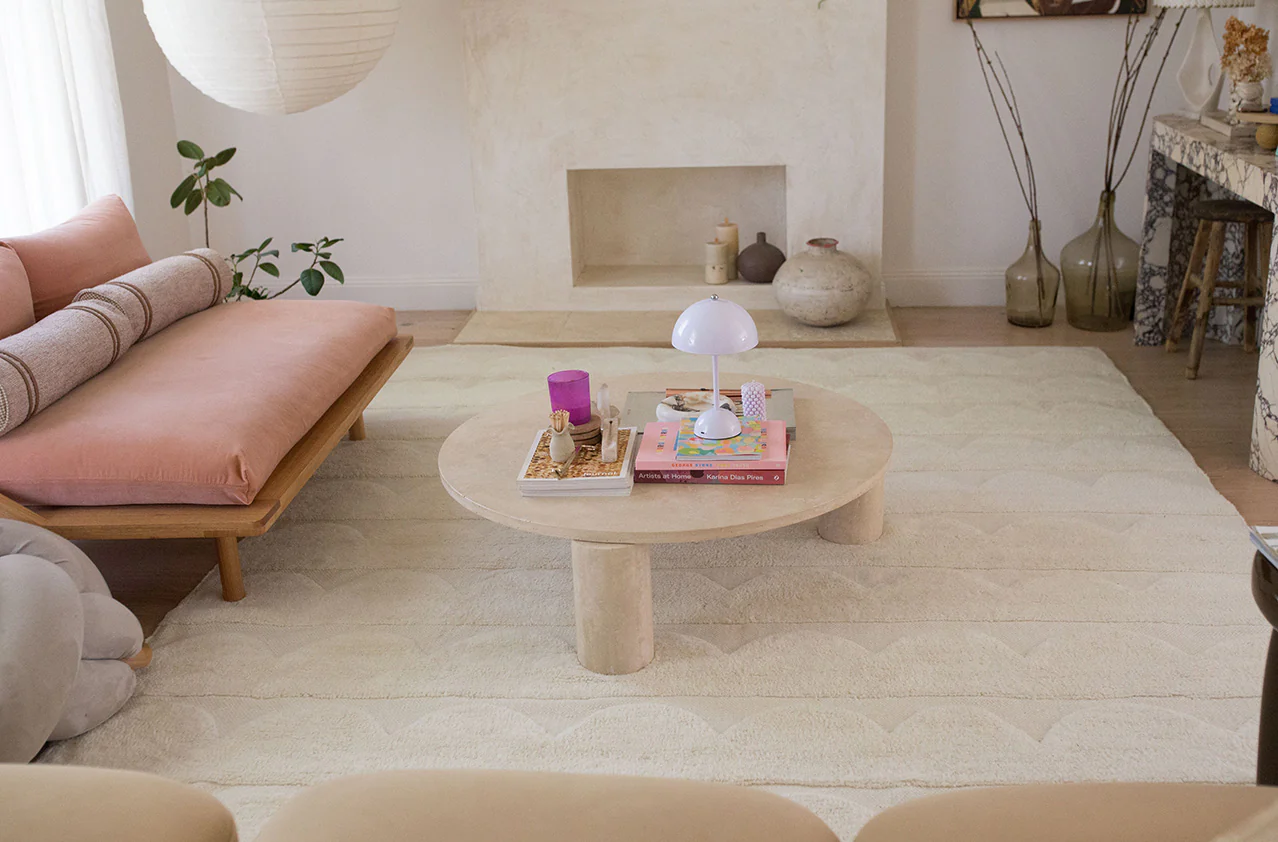 Hikari Ivory Scallop Washable Wool Rug - Image 3