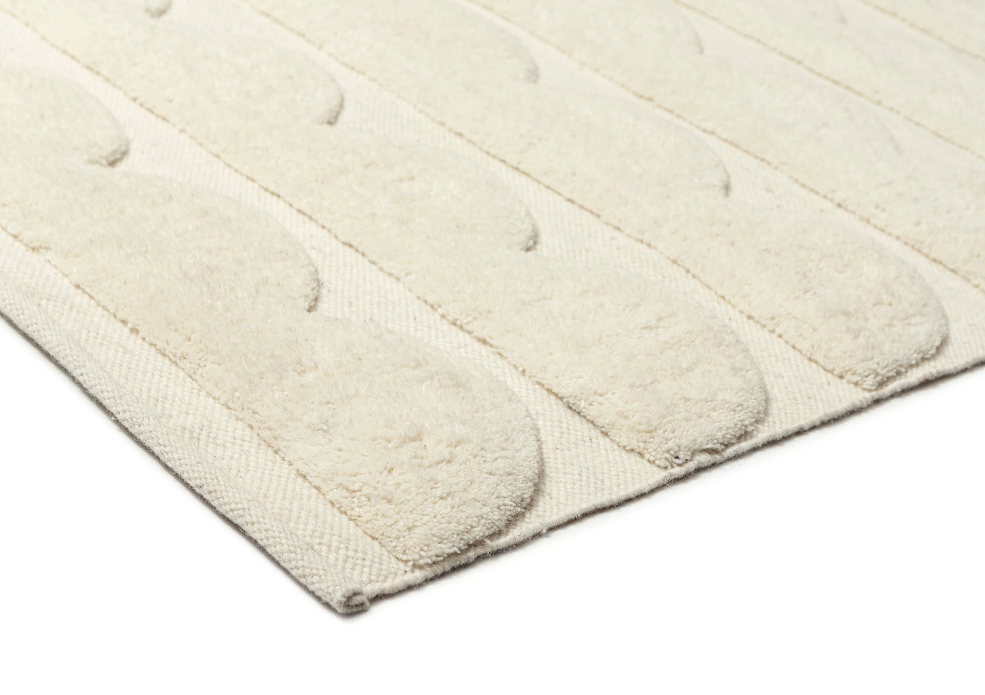 Hikari Ivory Scallop Washable Wool Rug - Image 7