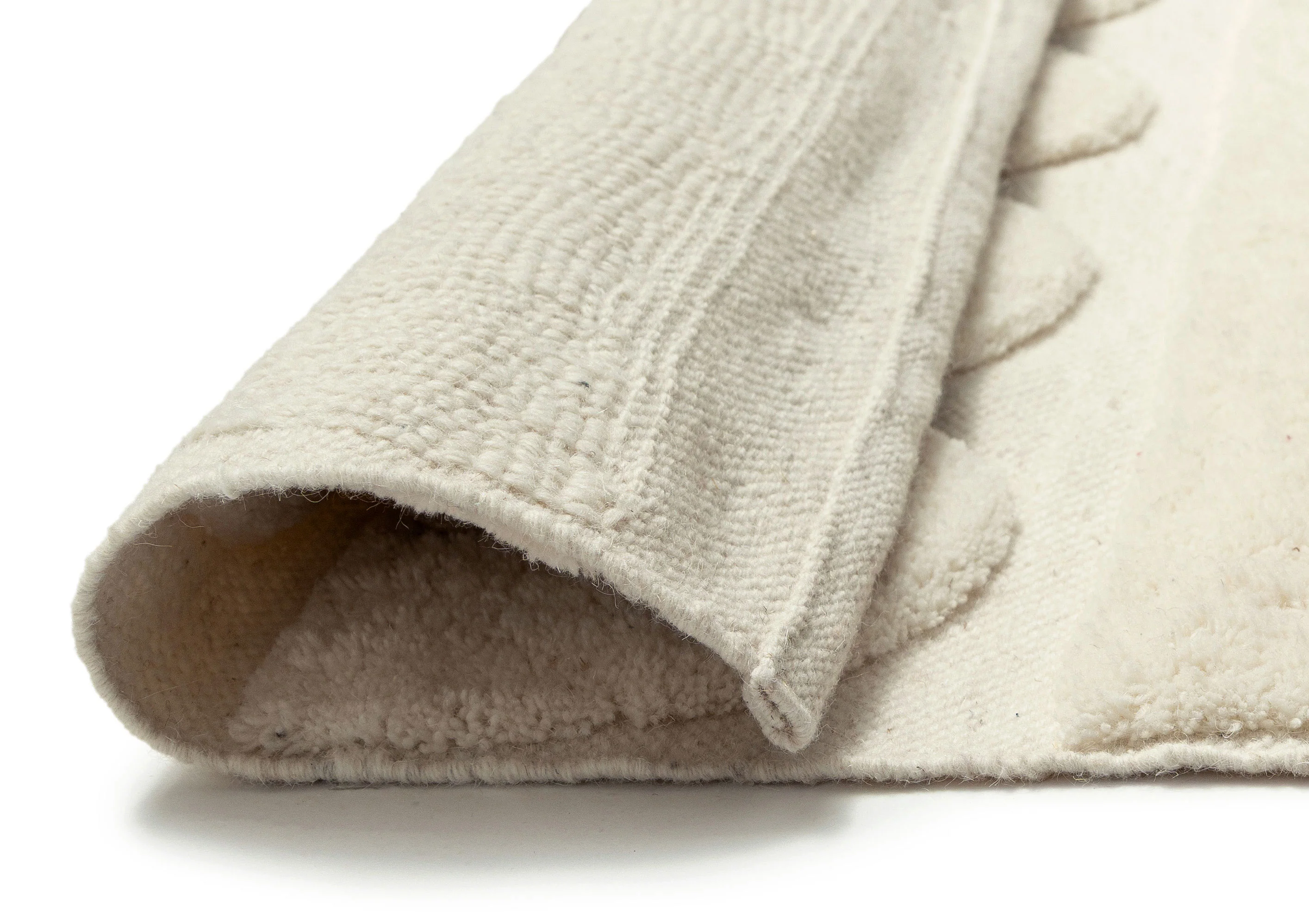 Hikari Ivory Scallop Washable Wool Rug - Image 9