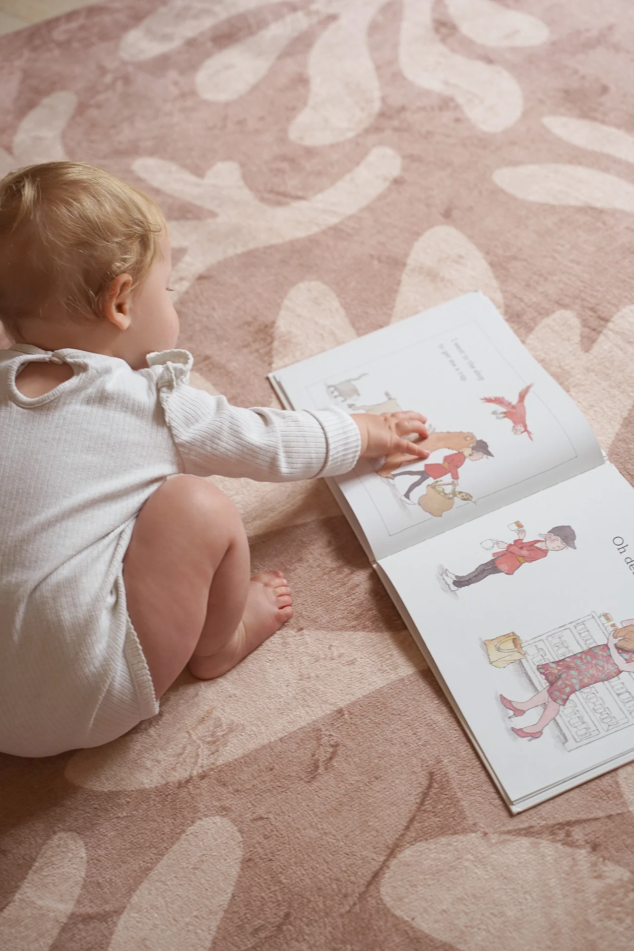 Hira Pink Beige Shapes Rollie Pollie Round Playmat - Image 5