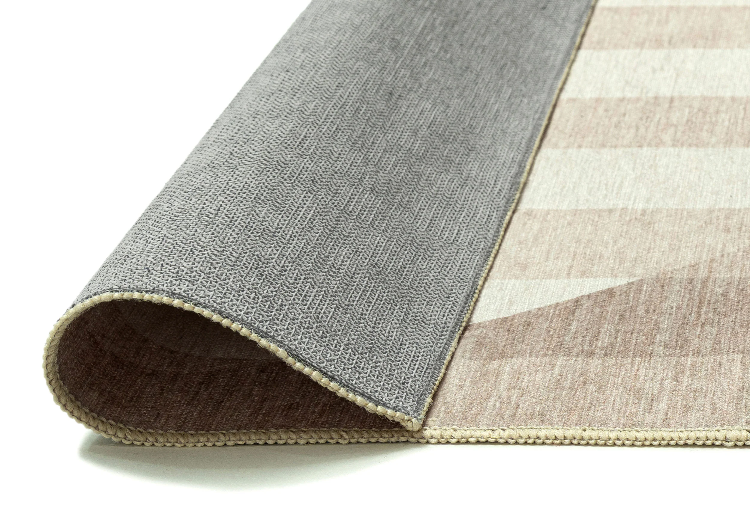 Icarus Soft Sand and Warm Taupe Abstract Circle Indoor Outdoor Rug - Image 10