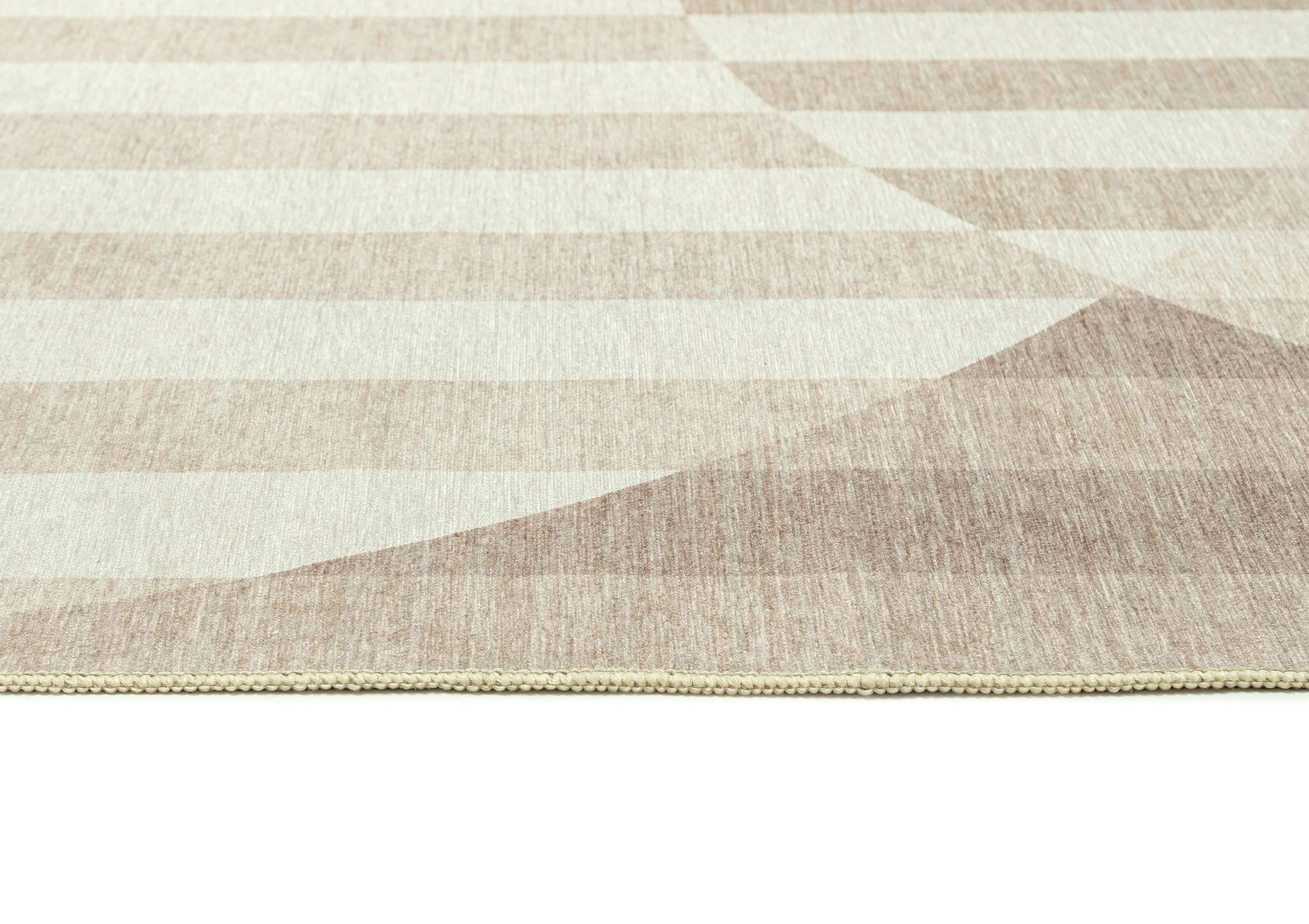 Icarus Soft Sand and Warm Taupe Abstract Circle Indoor Outdoor Rug - Image 9