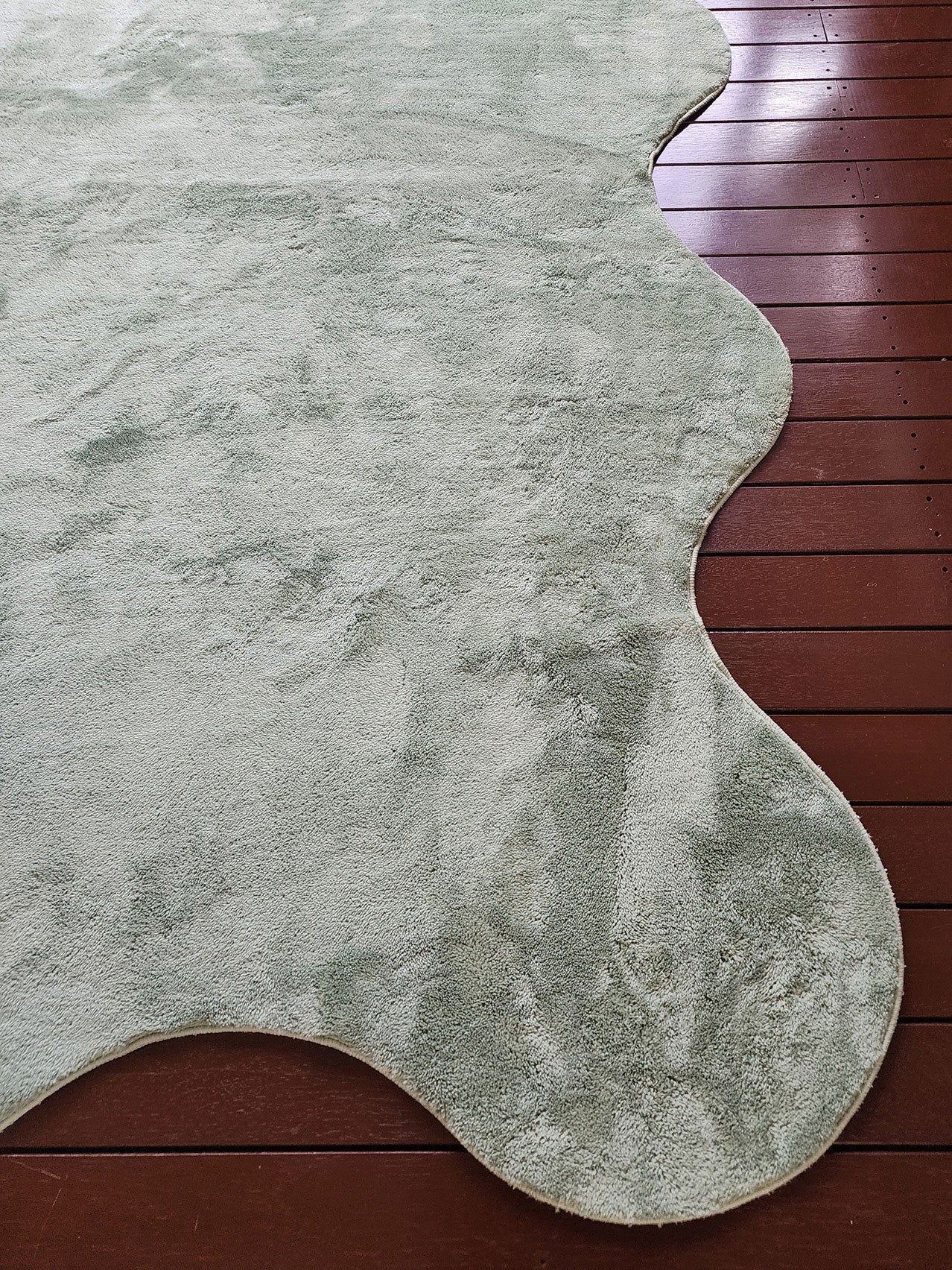 Idrissa Pale Green Scallop Washable Rug - Image 7