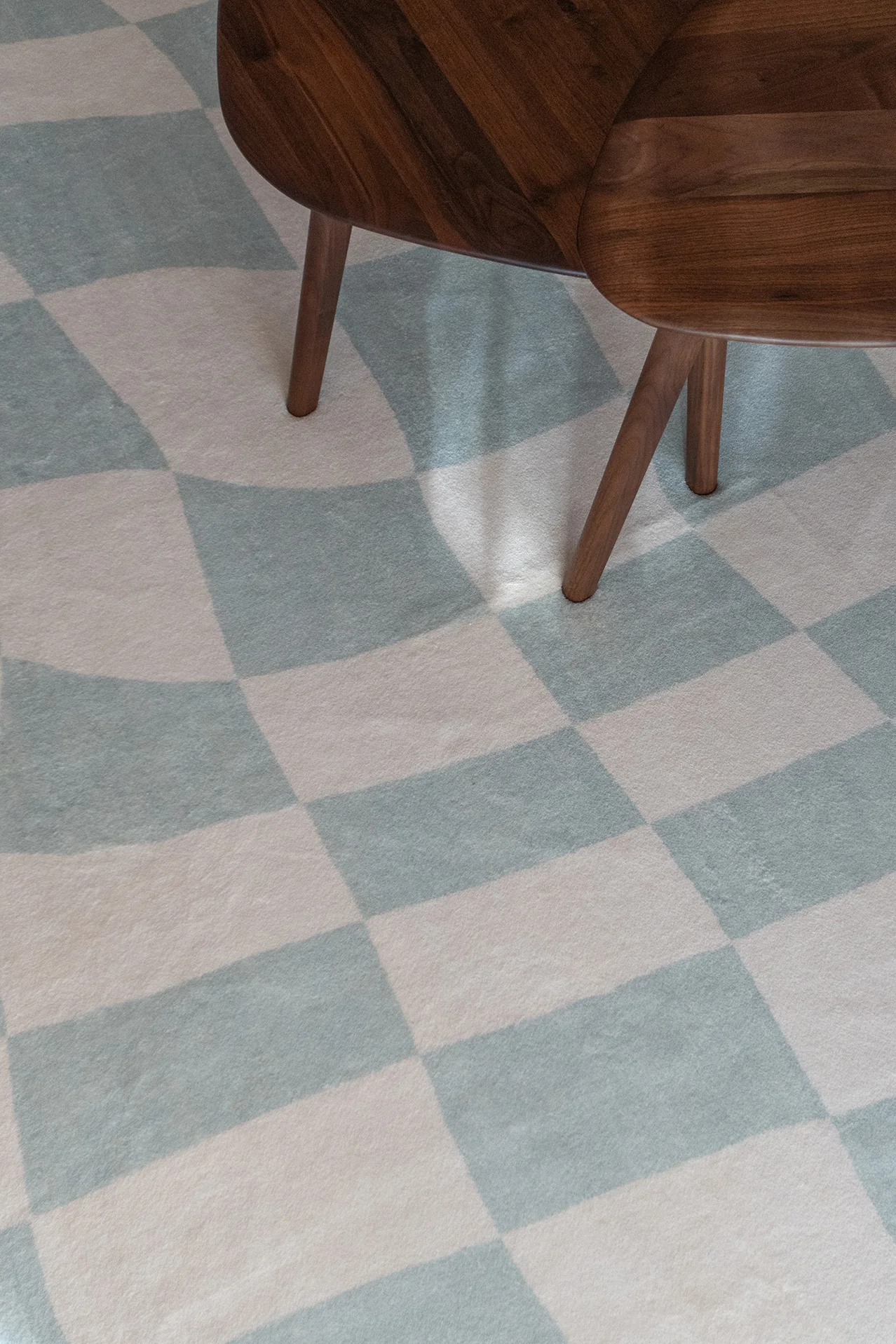 Ilenna Green and Ivory Abstract Checkered Washable Rug - Image 3