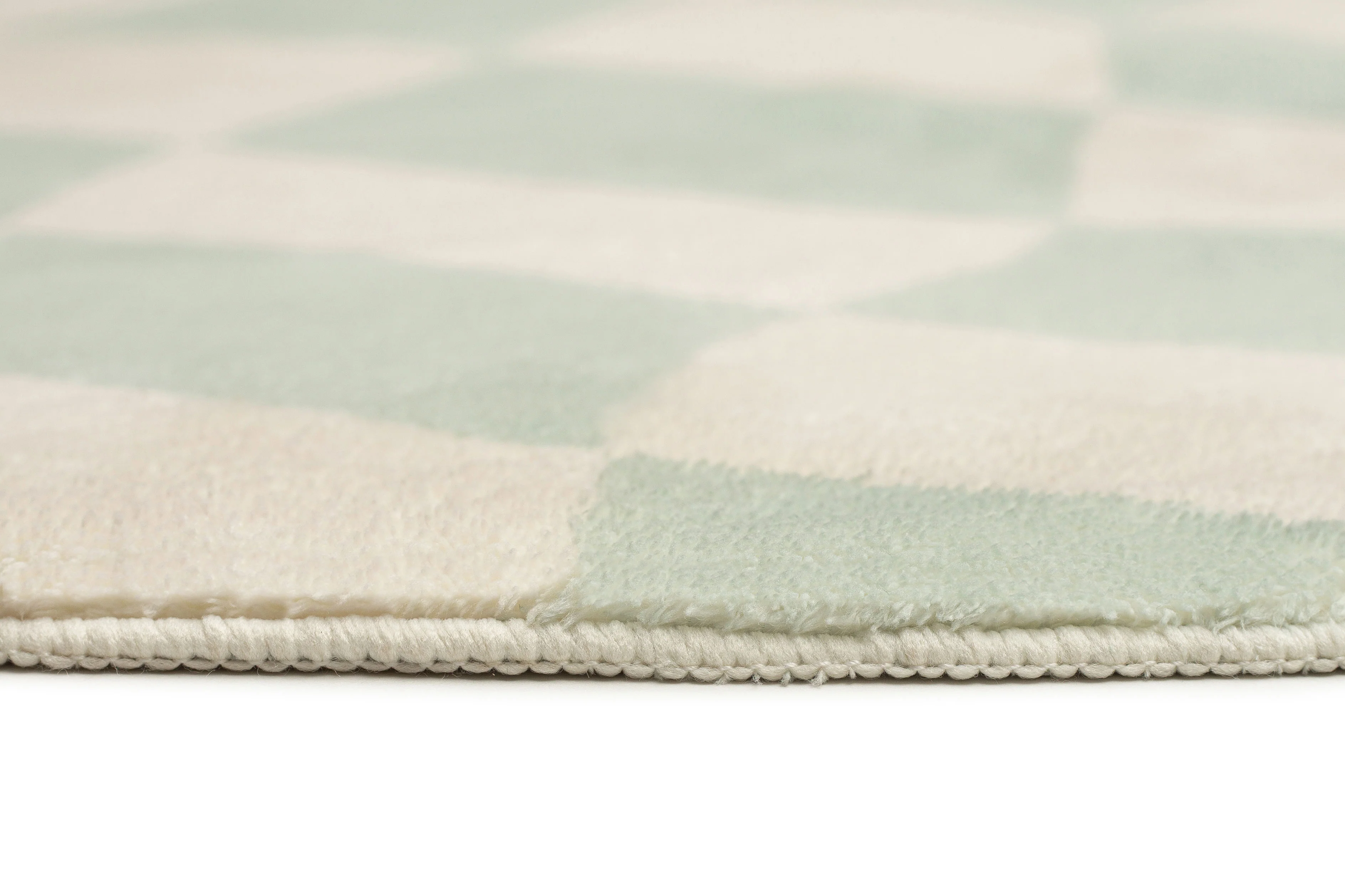 Ilenna Green and Ivory Checkered Washable Round Rug - Image 14