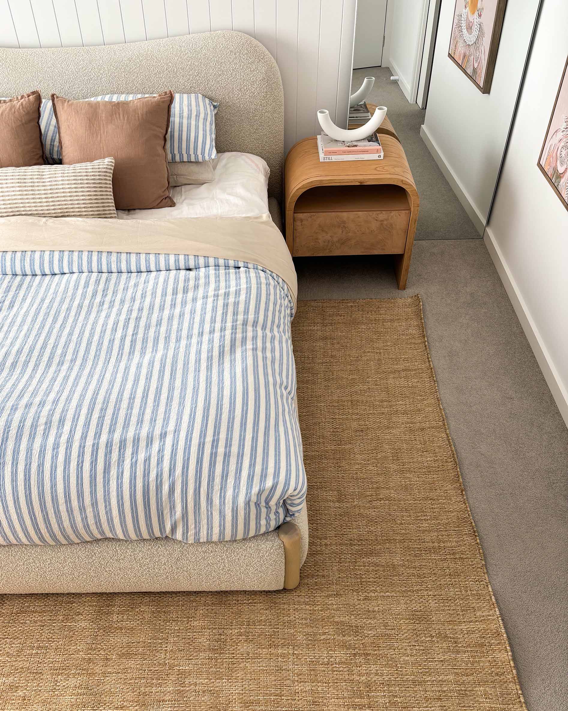 Ilya Sandy Beige Woven Indoor Outdoor Rug - Image 3