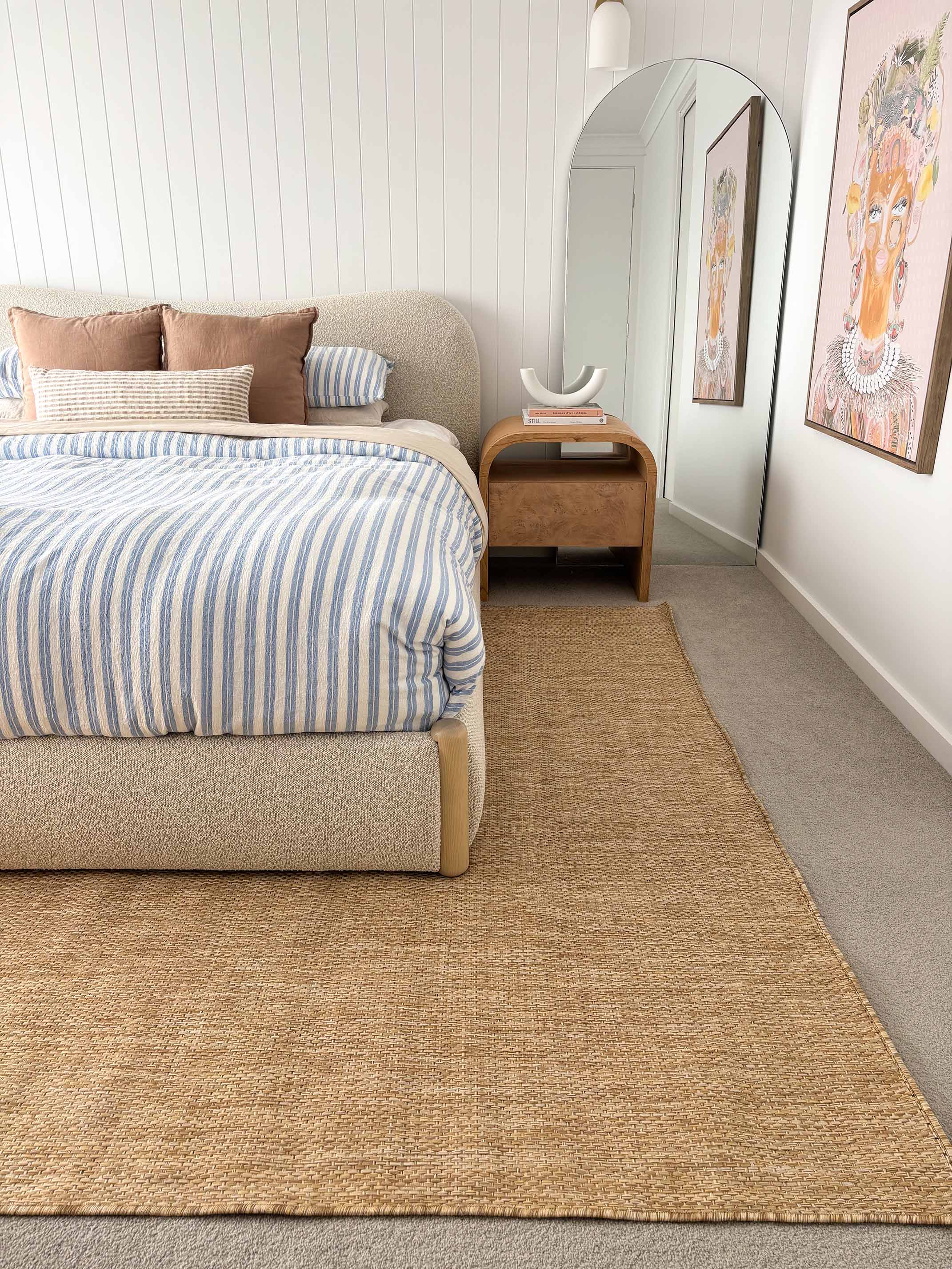 Ilya Sandy Beige Woven Indoor Outdoor Rug - Image 4