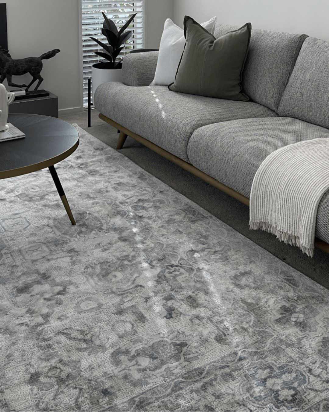 Iman Blue and Grey Transitional Rug - Image 2