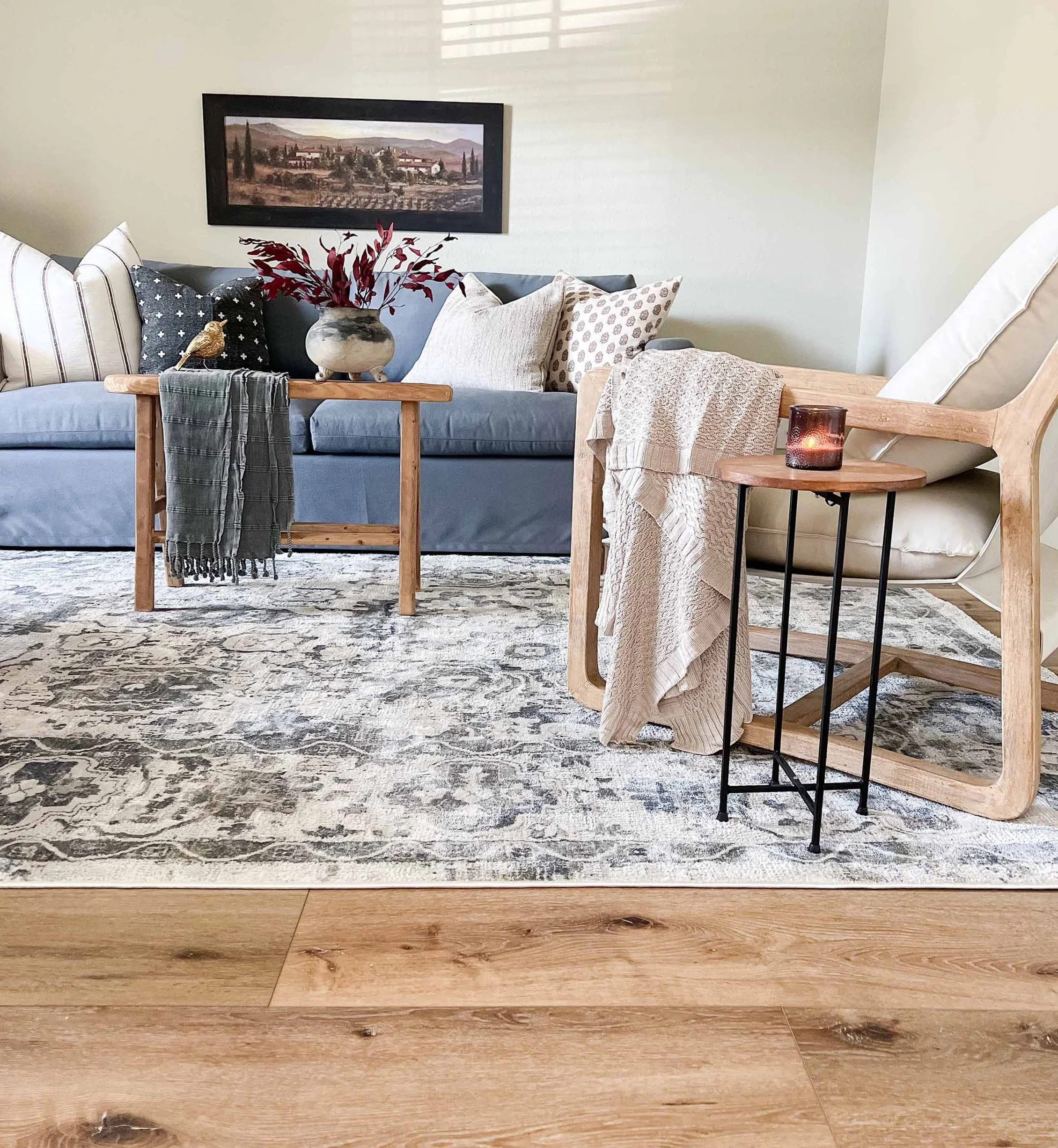 Iman Blue and Grey Transitional Rug - Image 8