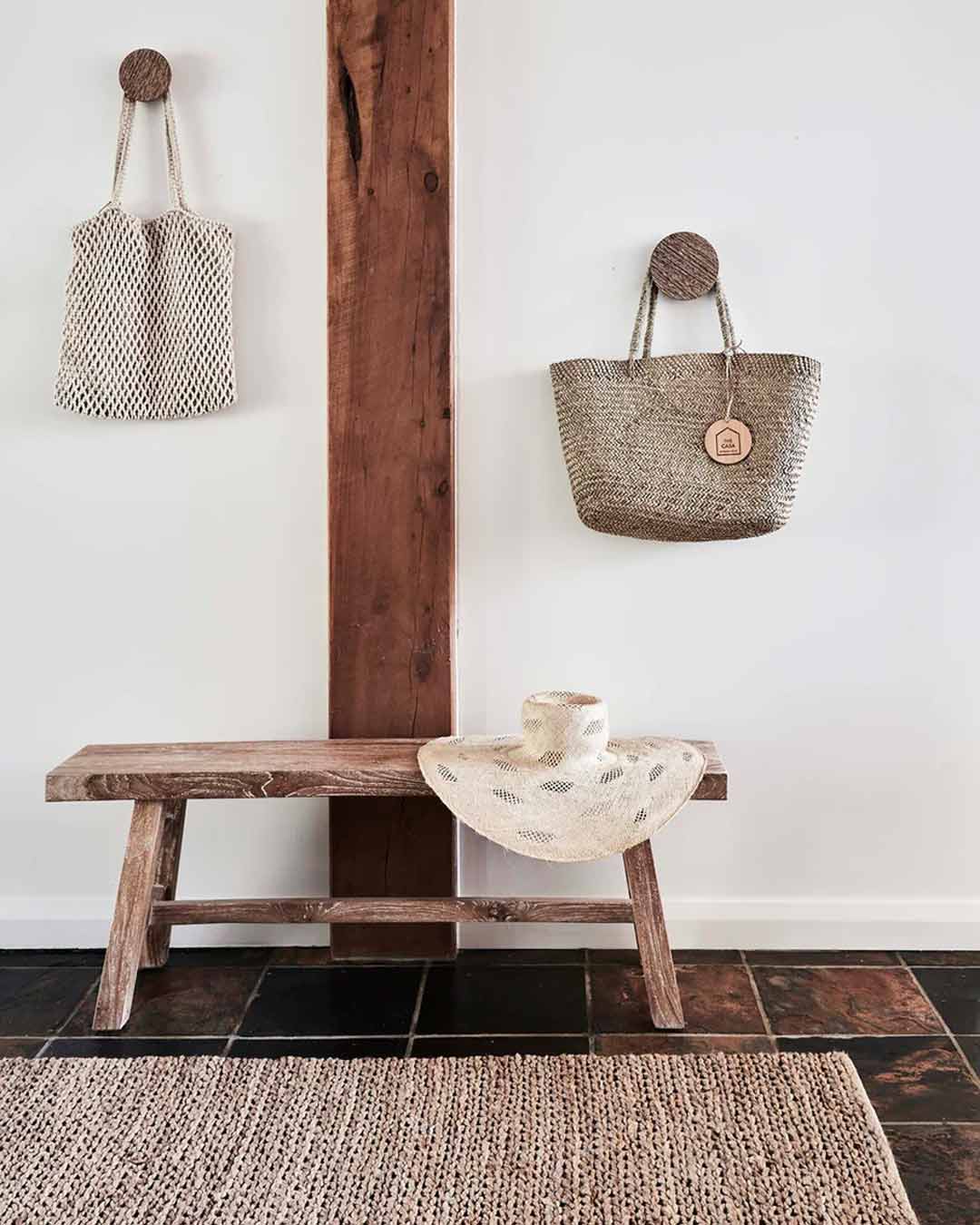 Indigo Natural Tan Braided Jute Runner Rug - Image 2