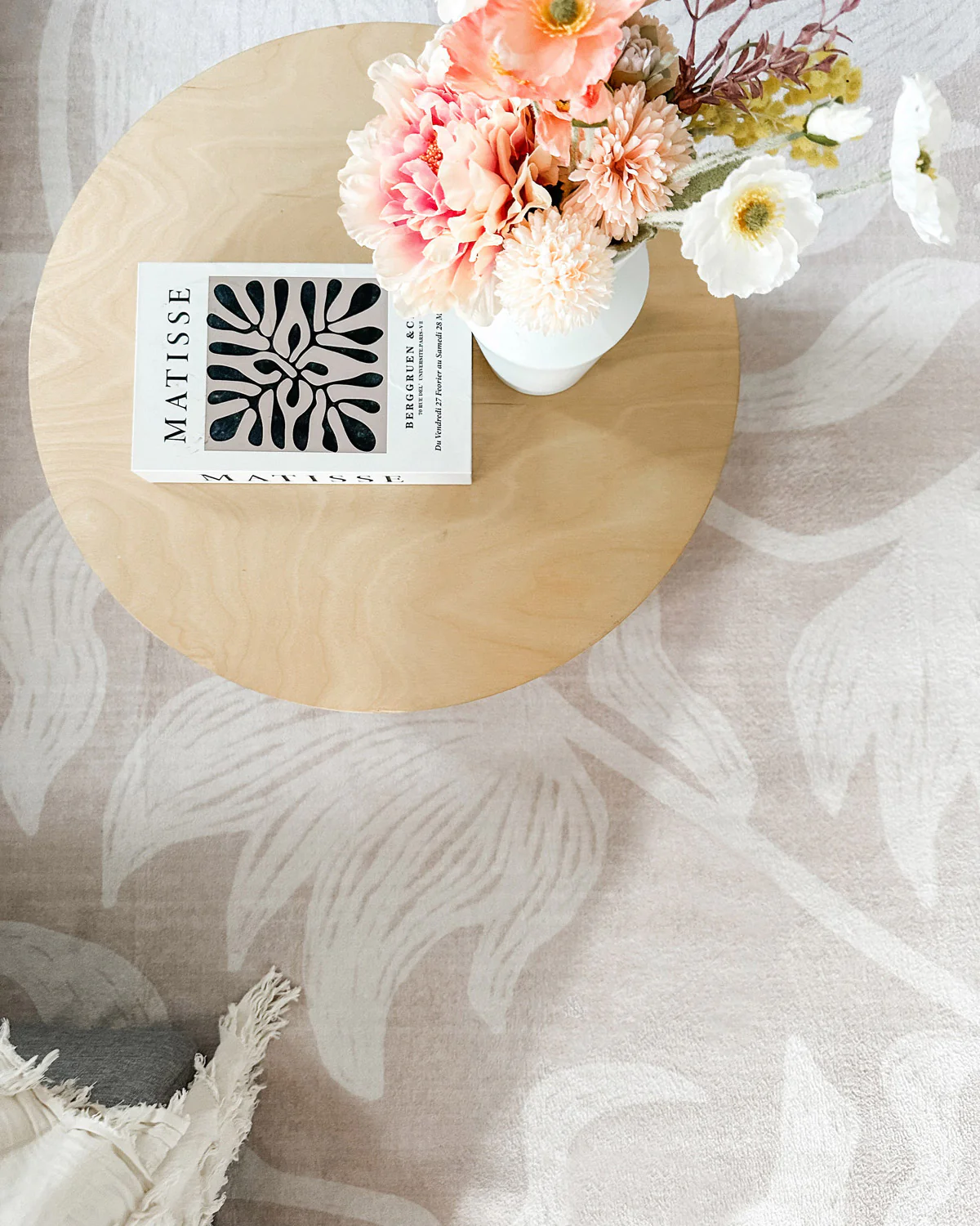 Irene Beige Botanical Washable Rug - Image 3