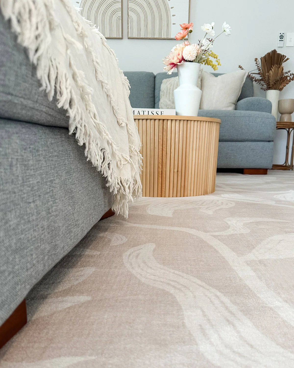 Irene Beige Botanical Washable Rug - Image 4