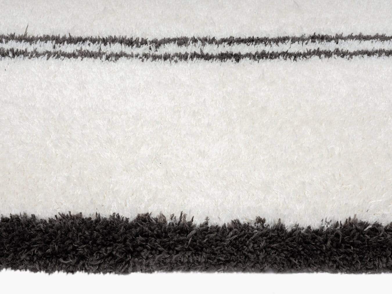 Irina Ivory And Charcoal Grey Shag Rug - Image 10