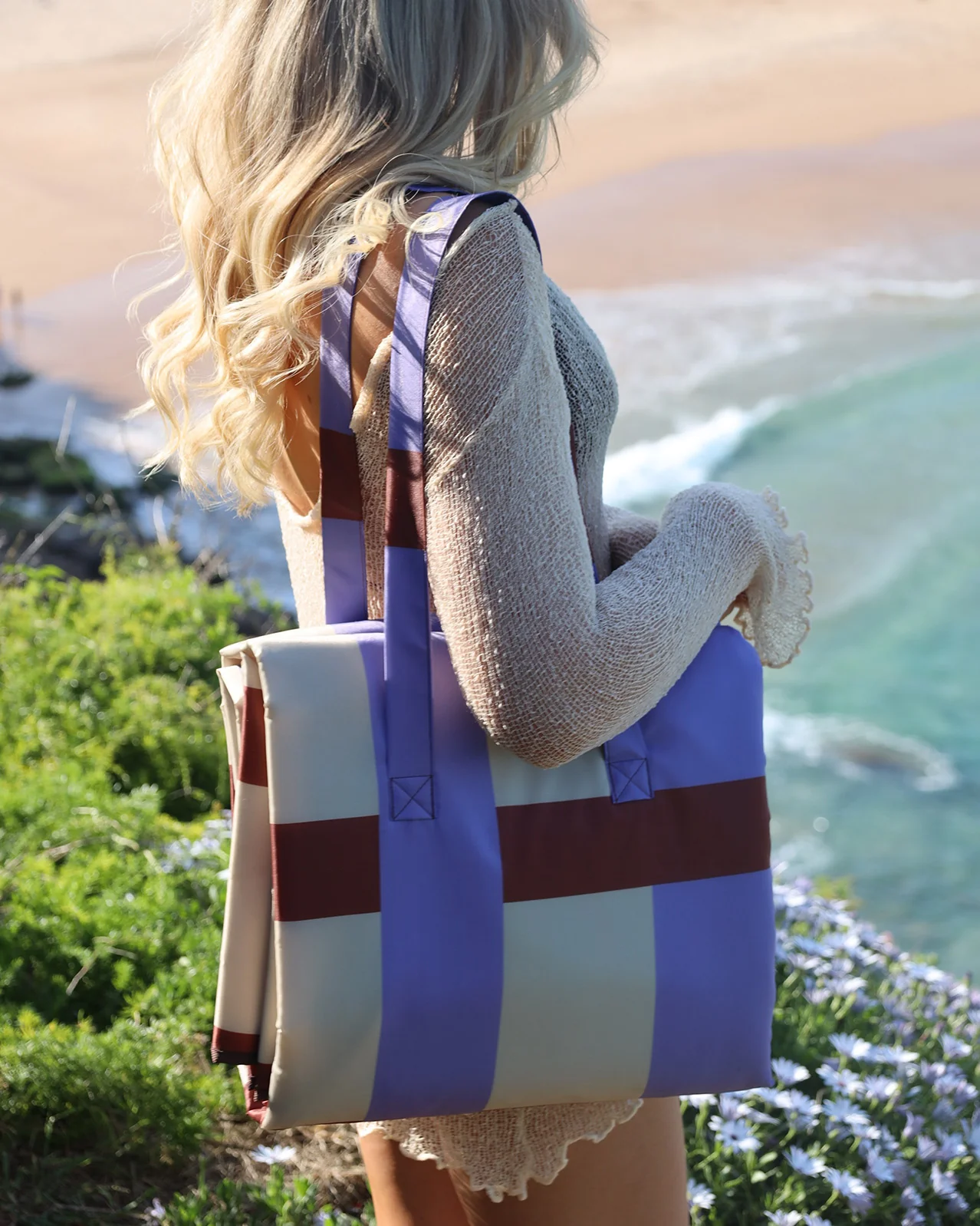 Isandro Lavendar and Sand Beach Mat - Image 3