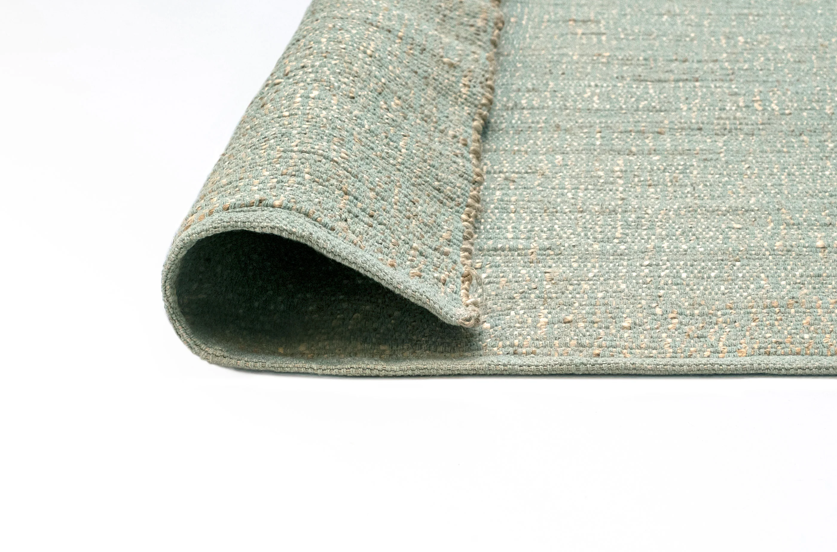 Ishani Green Flatweave Jute and Cotton Rug - Image 11