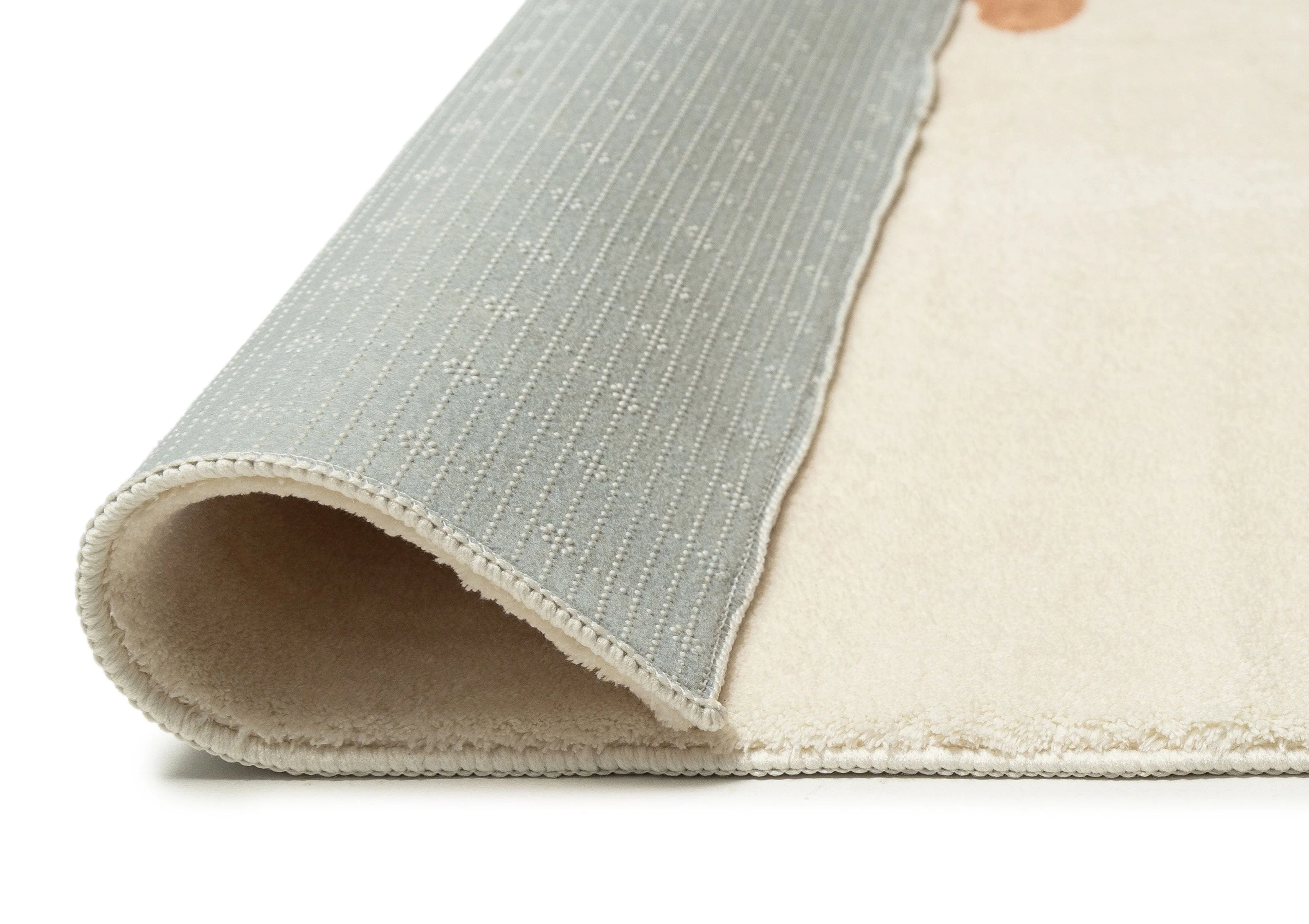 Isidore Beige and Cream Abstract Washable Rug - Image 10