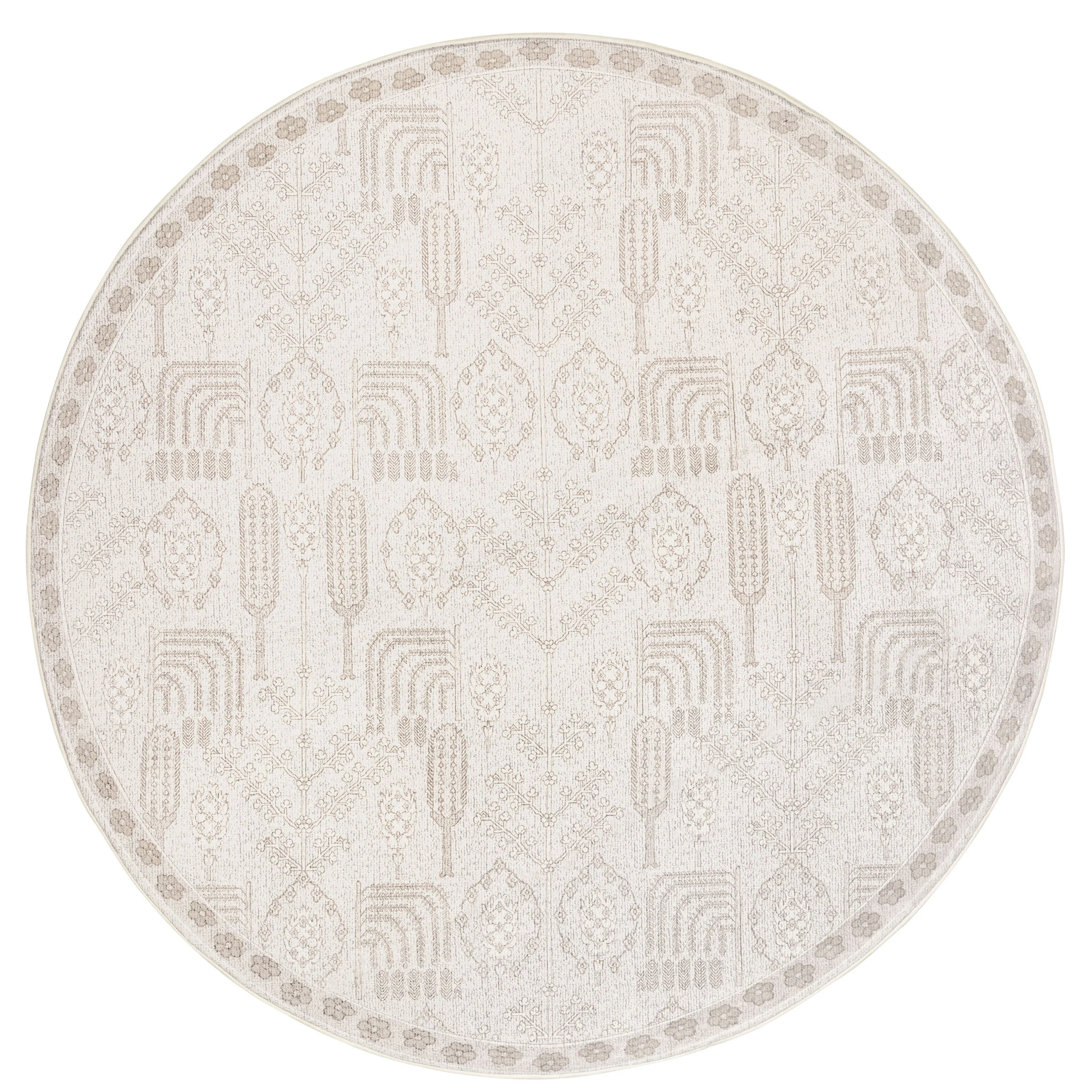 Iska Grey Plush Rollie Pollie Round Playmat